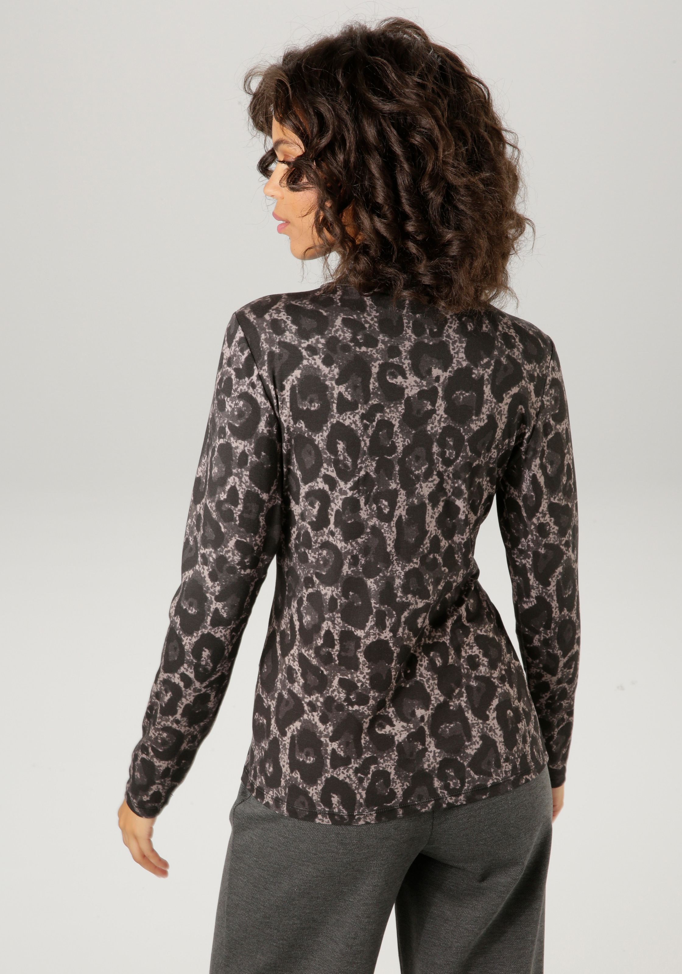 Aniston CASUAL Rollkragenshirt, mit Animal-Print oder graphischem Druck - NEUE KOLLEKTION