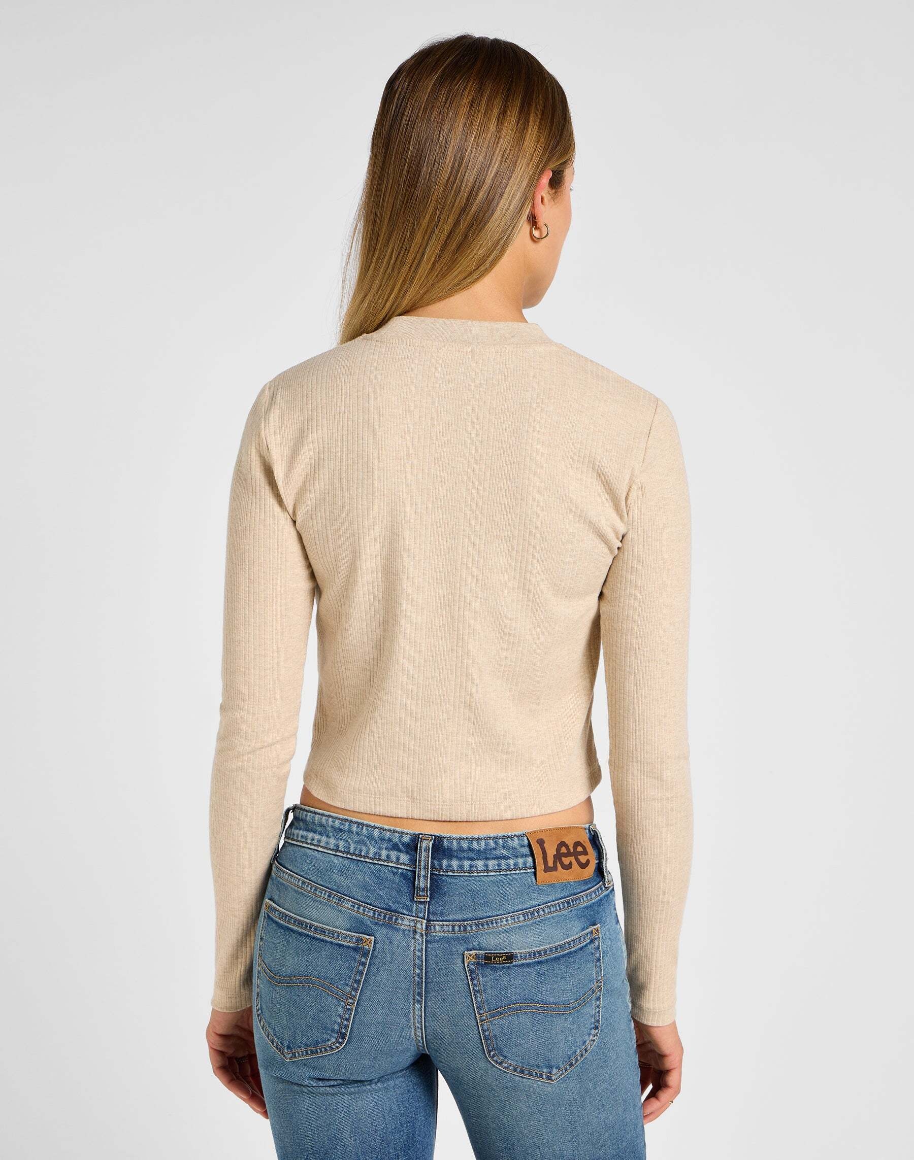 Lee® Langarmshirt »LEE Langarmshirt Longsleeves Cropped Rib Tee«