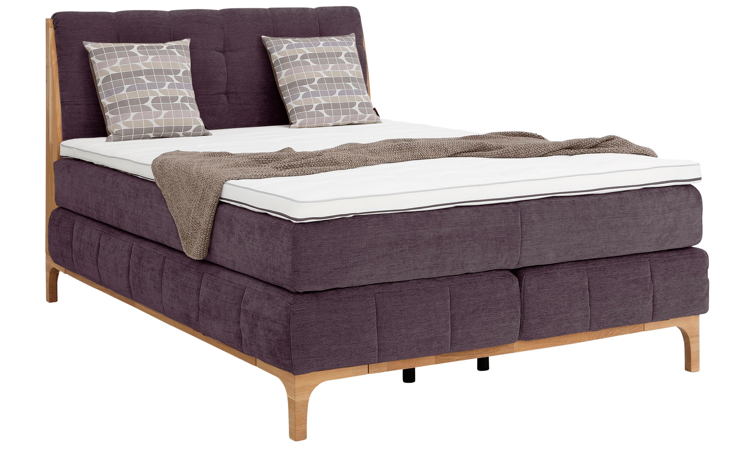 GOODproduct Boxspringbett »Jelle«, (5 St.), zertifizierte, recycelte Bezugsstoffe, verschiedene Ausführungen