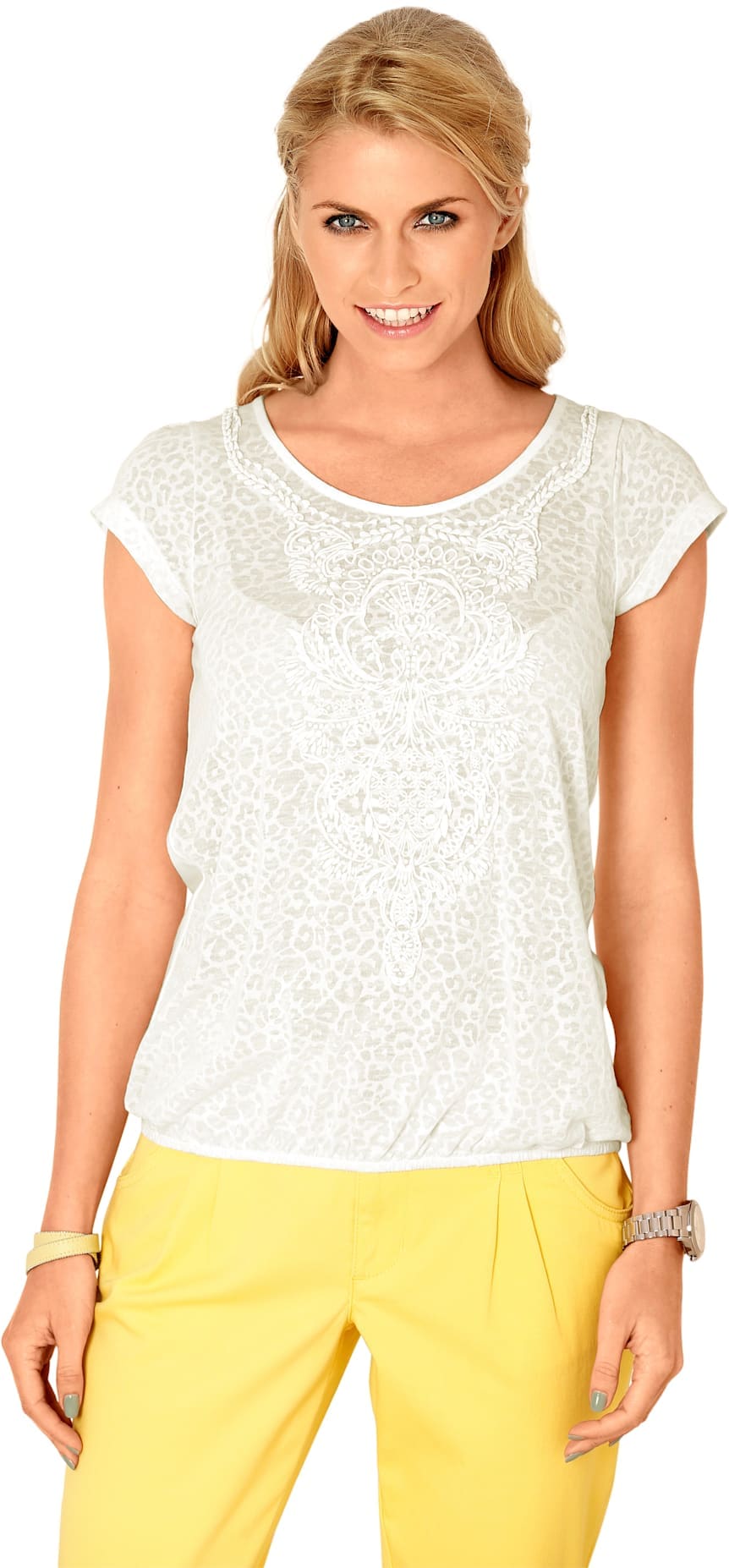 heine Rundhalsshirt »Rundhals-Shirt«, (1 tlg.)