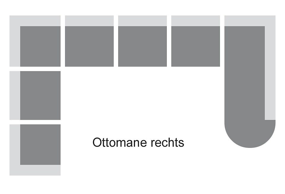 DOMO collection Wohnlandschaft »Papenburg U-Form«, in grosser Farbvielfalt, wahlweise mit Bettfunktion