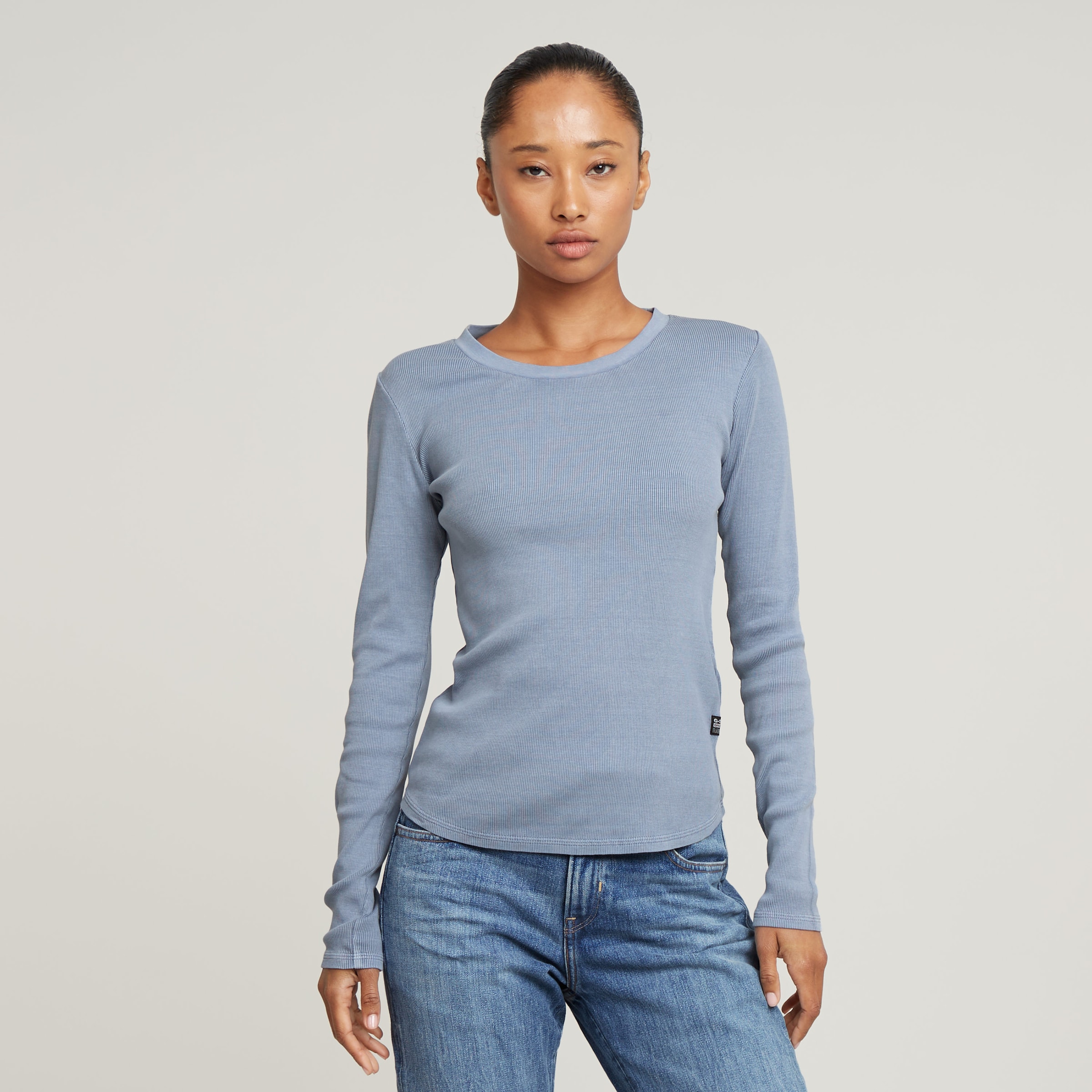 G-STAR Langarmshirt »Tops Overdyed slim« im Overdyed-Look