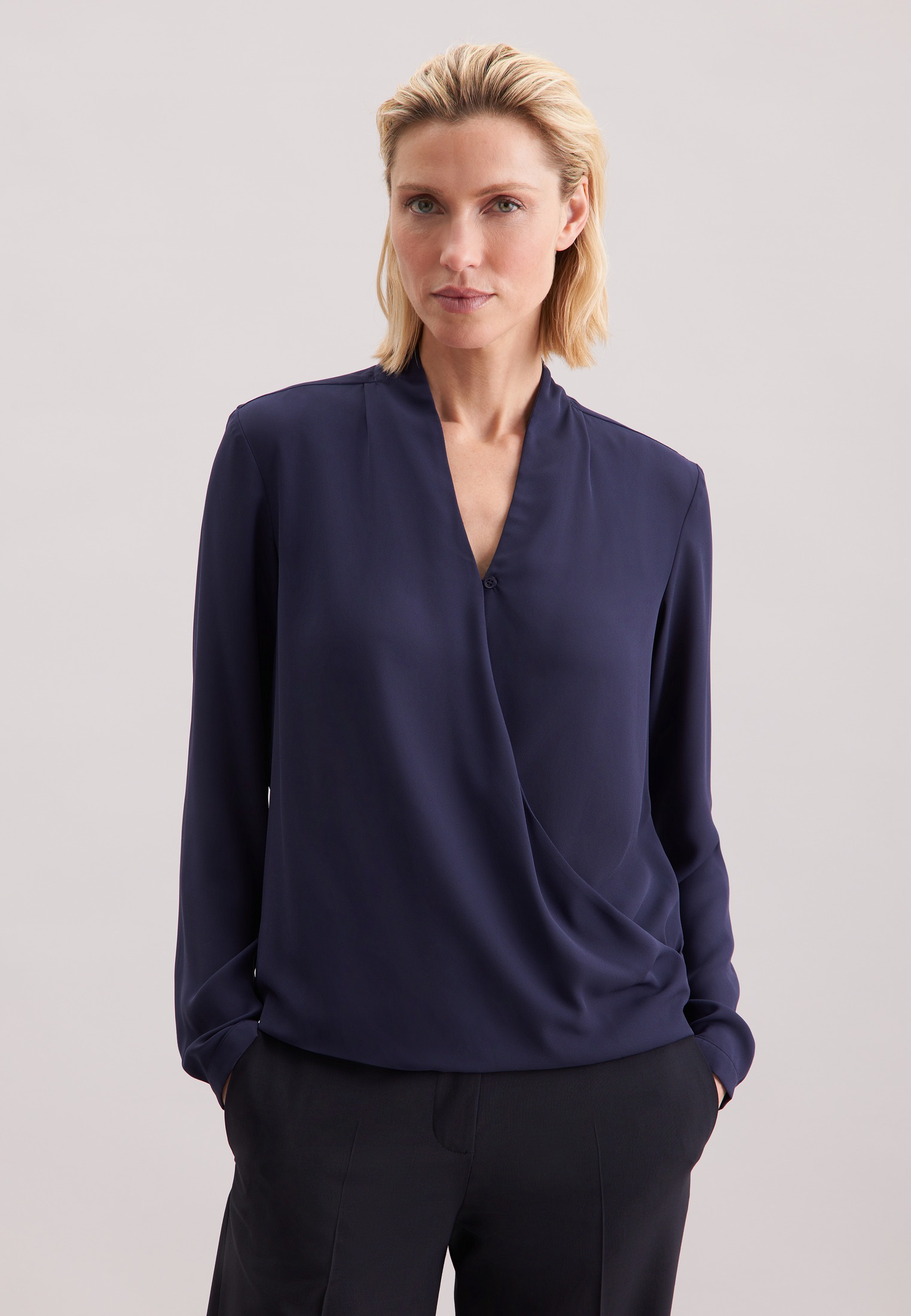 seidensticker Wickelbluse »Schwarze Rose« Uni
