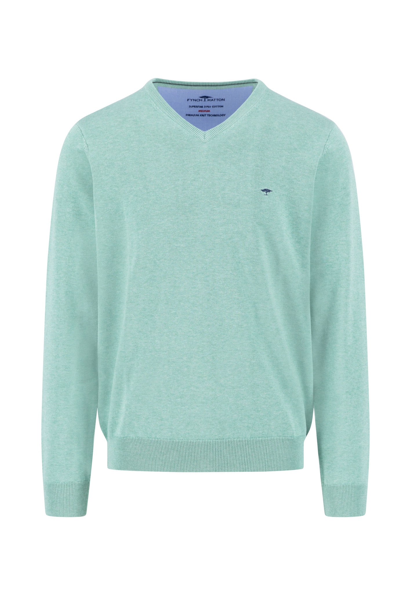 FYNCH-HATTON Strickpullover mit Logo Stickerei