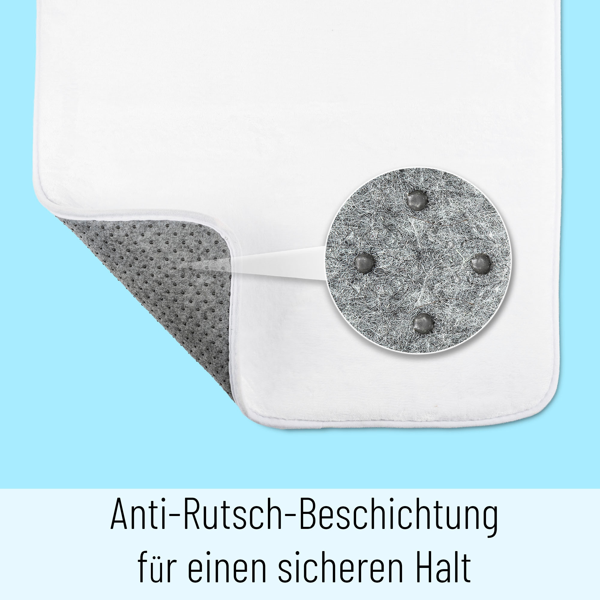 Sanilo Schaum-Badematte »Federn«, Memory Schaum-rutschhemmend beschichtet, fussbodenheizungsgeeignet-schnell trocknend-strapazierfähig, super weich, kräftige Farben, rutschhemmend, waschbar, 50 x 80 cm