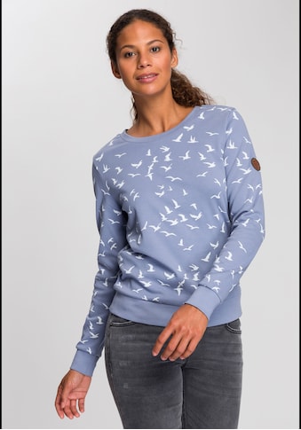 Sweatshirt, mit modischem Minimal-Allover-Print
