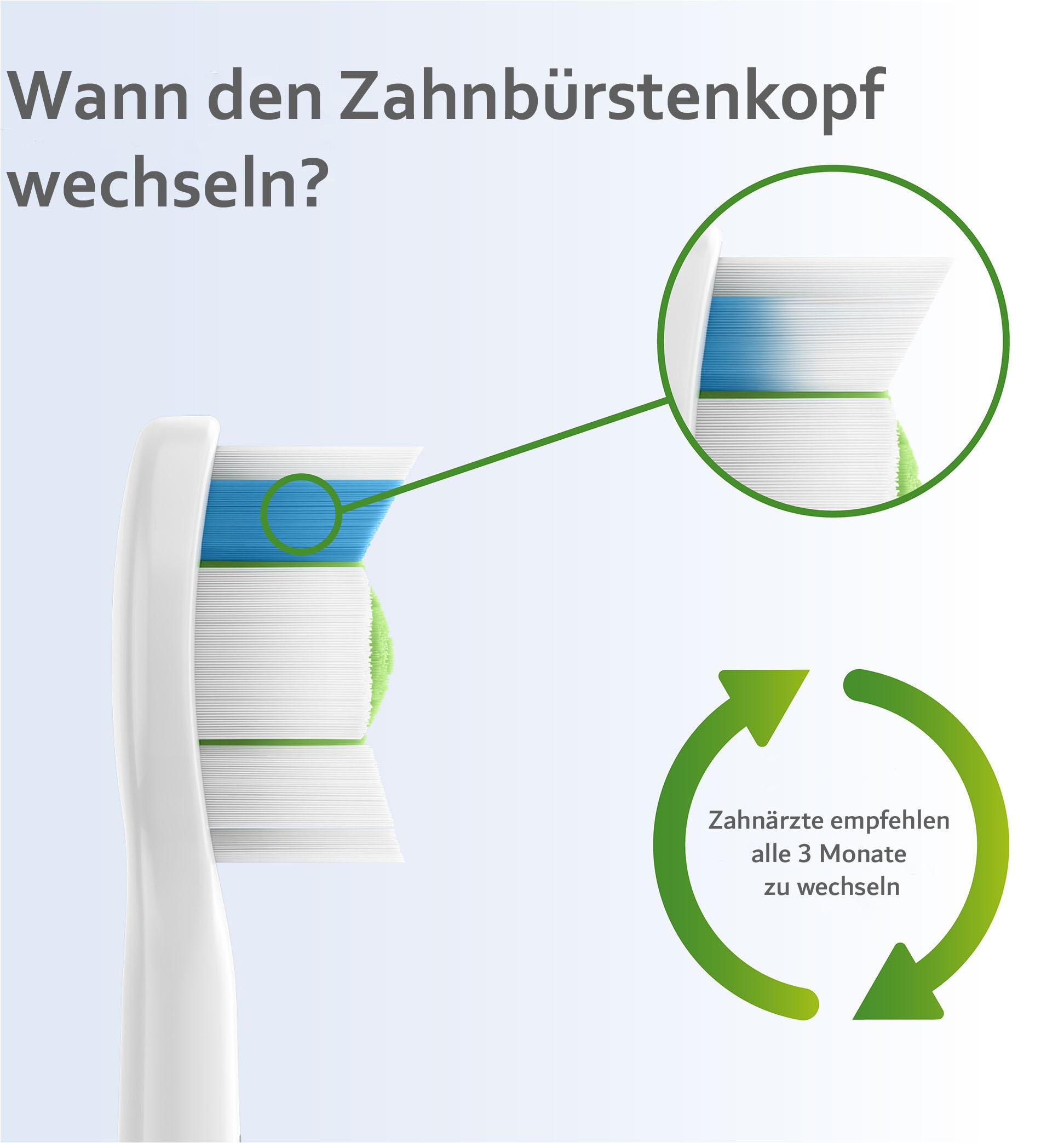 Philips Sonicare Aufsteckbürsten »W2 Optimal White Standard«, mit der Bürstenkopferkennung, Standardgrösse