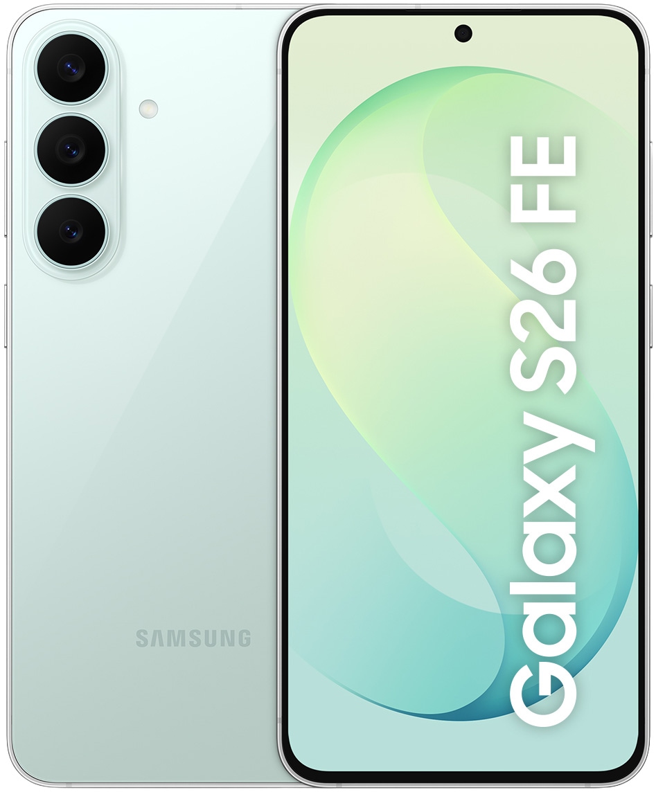 Samsung Smartphone "Galaxy S26 FE" light green