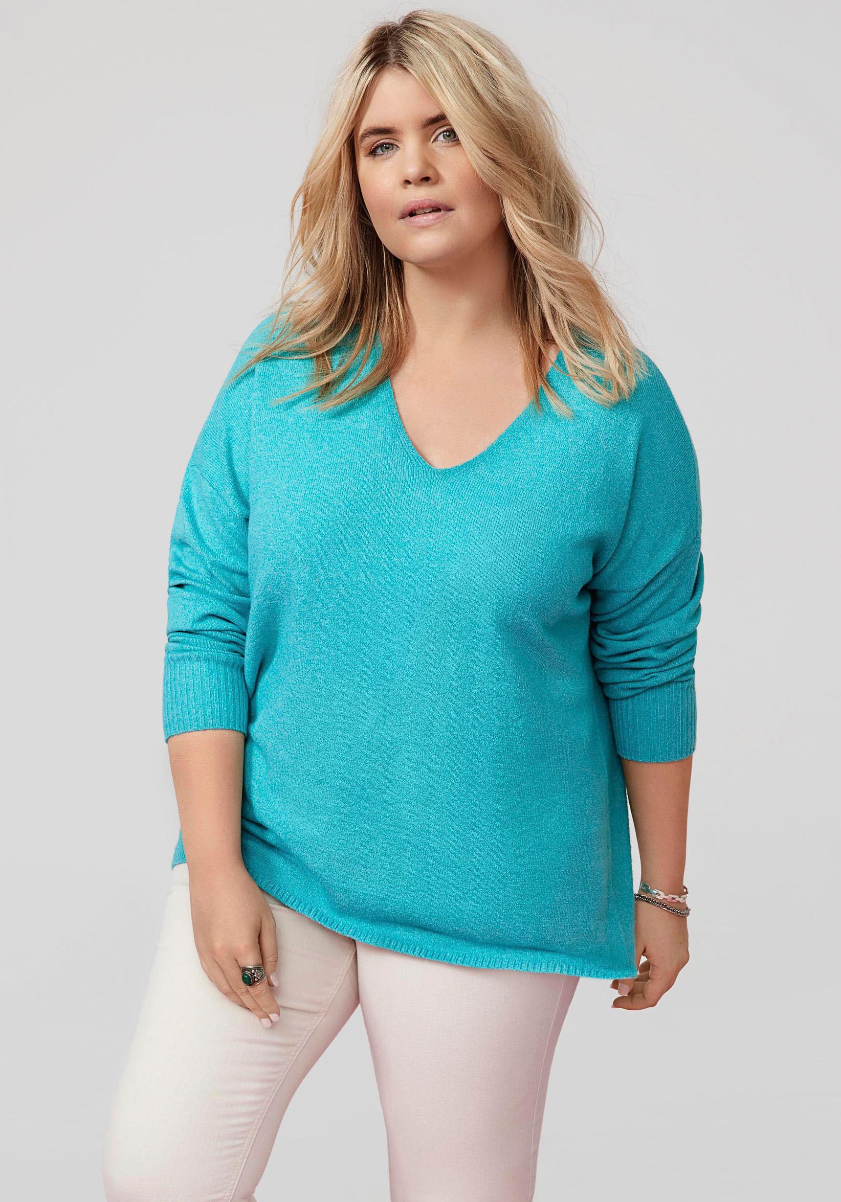 ONLY CARMAKOMA V-Ausschnitt-Pullover »CARRICA LIFE L/S V-NECK PULLO KNT« kaufen