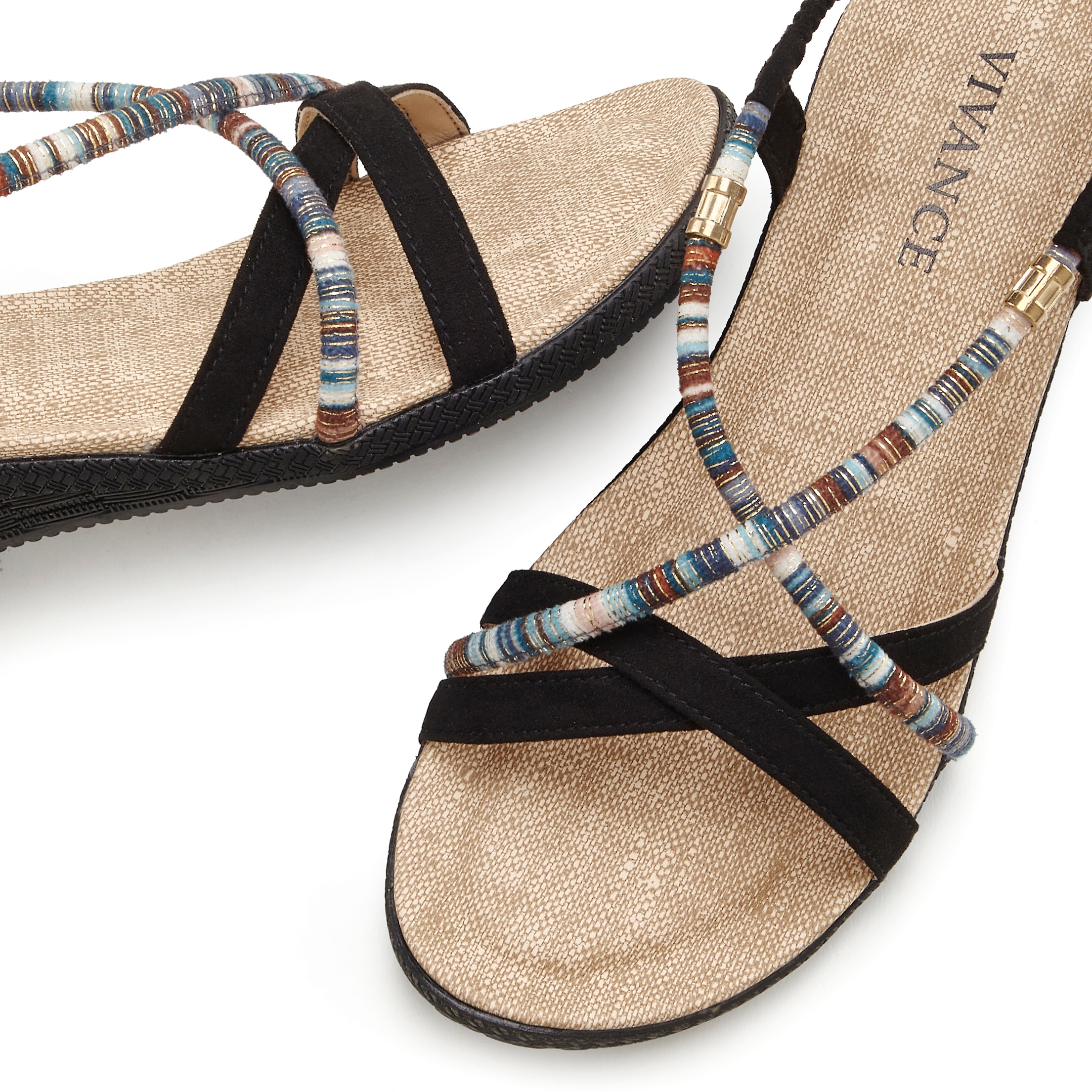 Vivance Sandale »Sommerschuh«, mit dezenten Schmuckelementen, Sandalette, Sommerschuh VEGAN