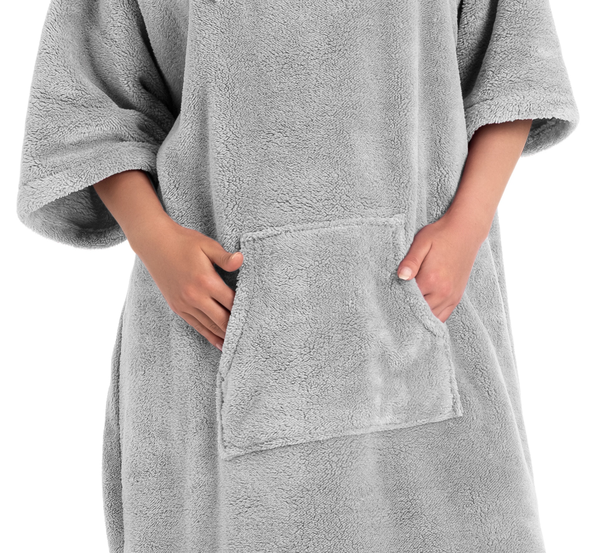 my home Badeponcho »Lillou, Surfponcho ideal für Sauna, Spa & im Urlaub«, (1 St.), weich und kuschelig, plüsch, Fleece, Unisex, für Damen und Herren