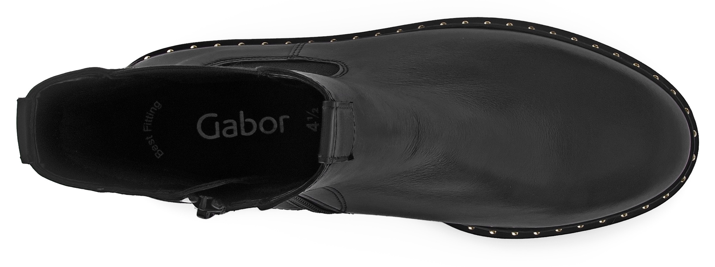 Gabor Chelseaboots, Blockabsatz, Stiefelette, Boots, Reissverschluss und Stretcheinsatz