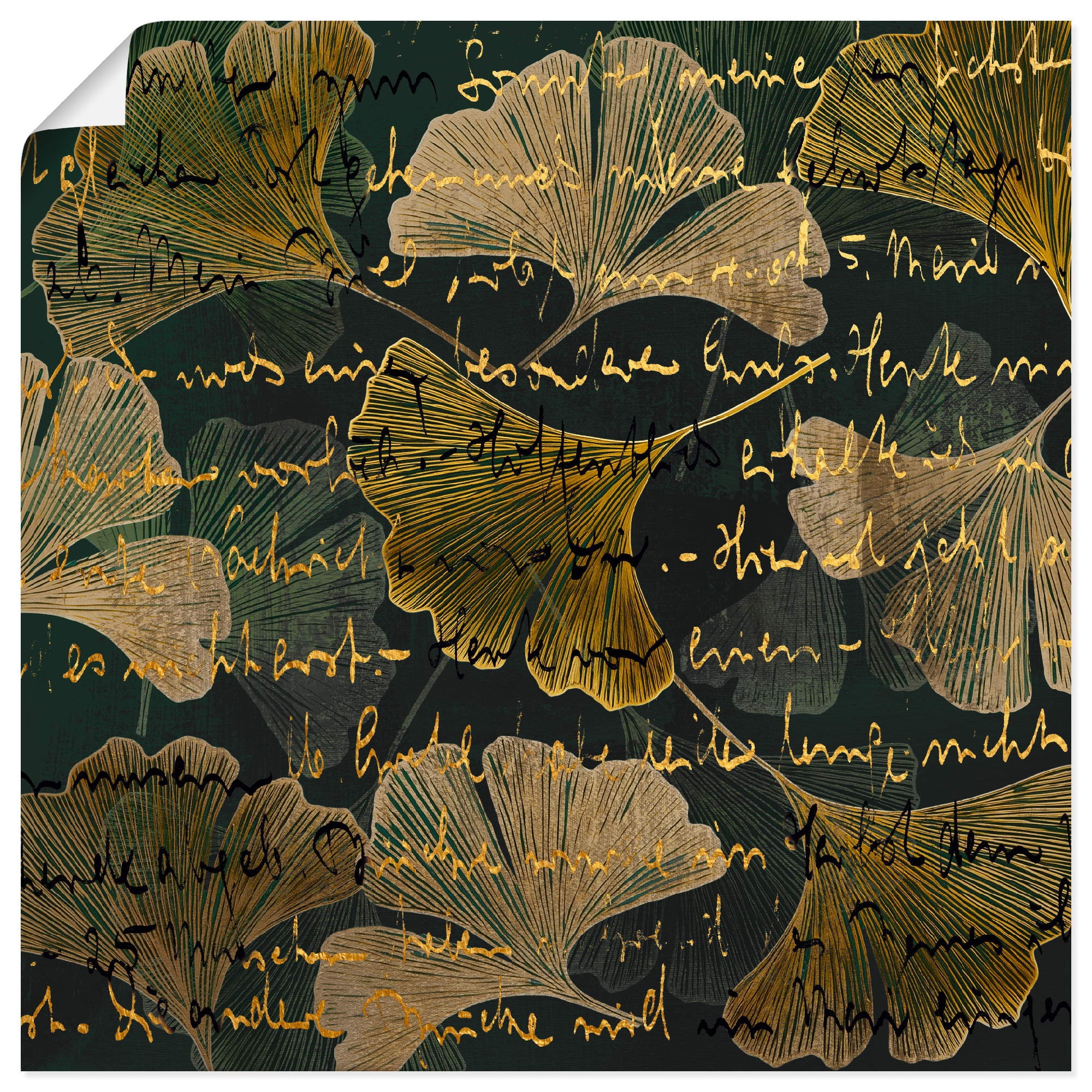 Artland Wandbild "Ginko" Muster 1 Stk. tlg. als Alubild, Leinwandbild, Poster, Wandaufkleber in verschied. Grössen