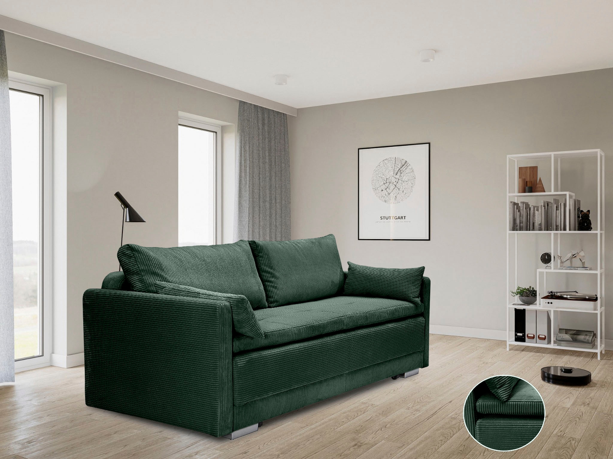 INOSIGN Schlafsofa »Andrea«, mit Boxspringaufbau, Bettfunktion & Bettkasten, Dauerschlafsofa