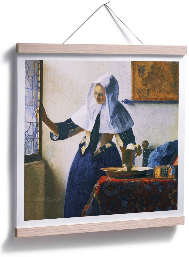 Wall-Art Poster »Frau mit am (1 Wasserkanne Person, kaufen Jelmoli-Versand St.), Fenster«, Poster, | online Wandbild, Bild, Wandposter
