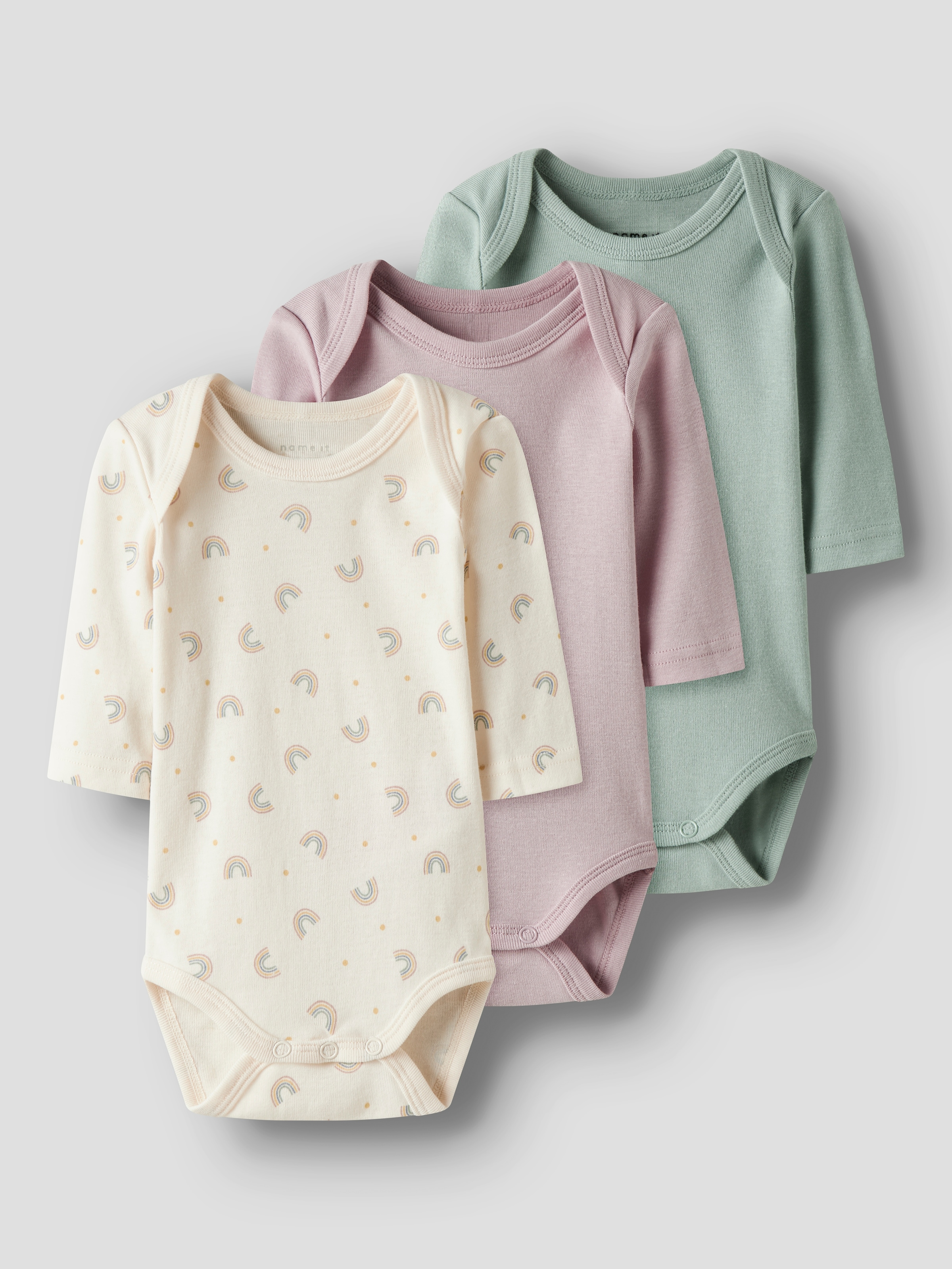 Name It Body »NBFBODY 3P LS JET RAINBOW NOOS« Packung, 3 Stk.