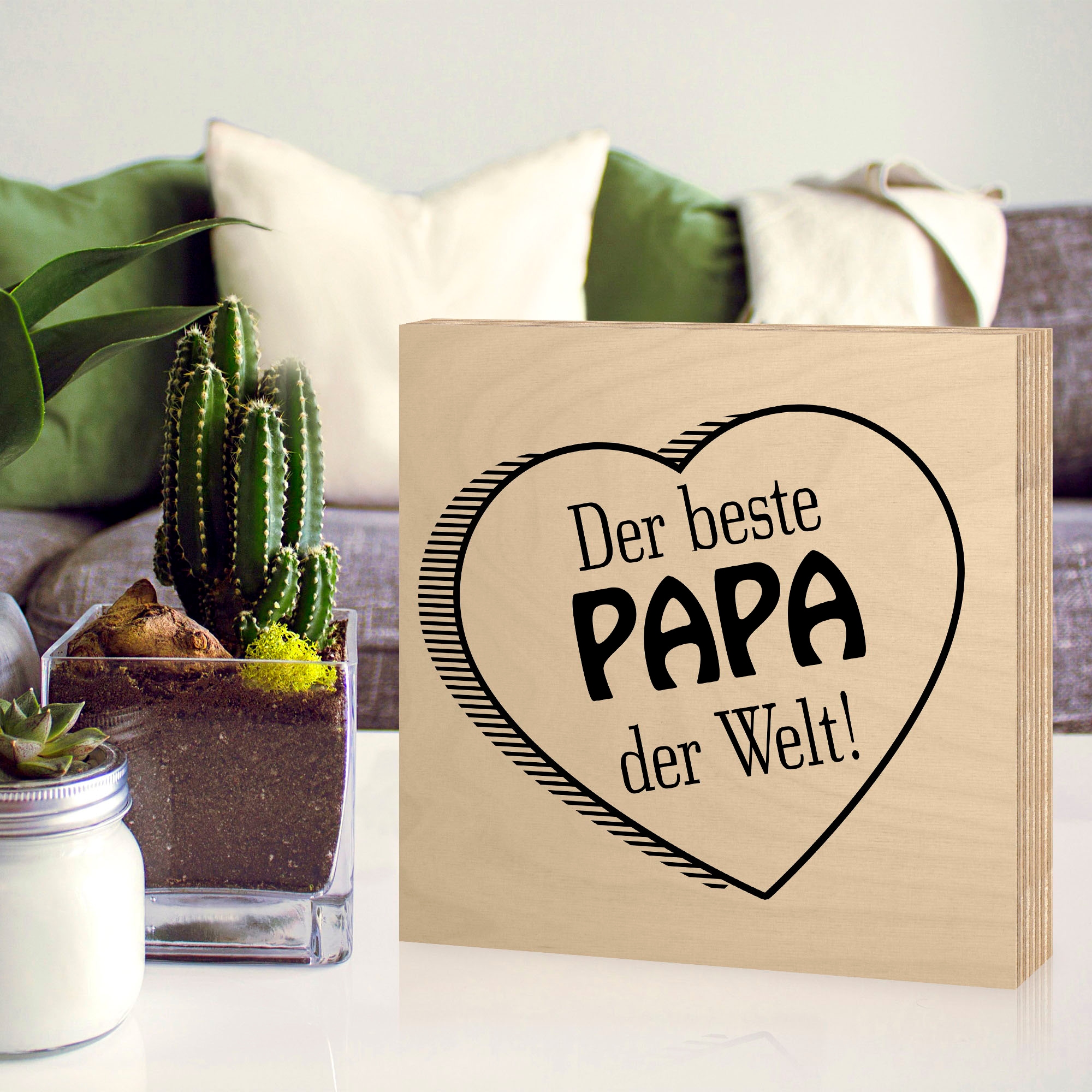 Artland Holzbild »Der beste Papa der Welt«, (1 St.)