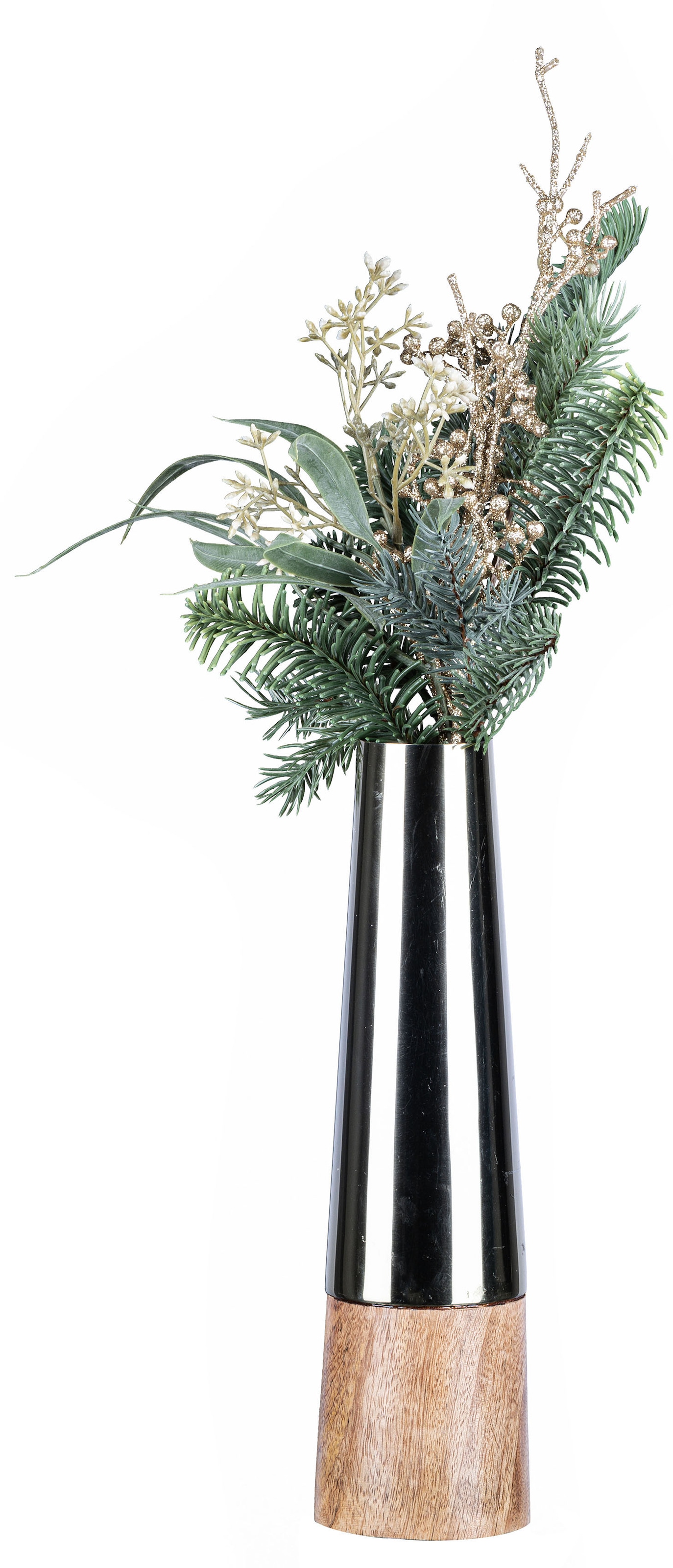 shoppen Bouquet), Vase, »Weihnachtsdeko«, hübschem Dekovase St., 2 1 1 (Set, deco online Tannen-Mix-Bouquet | mit Creativ Jelmoli-Versand