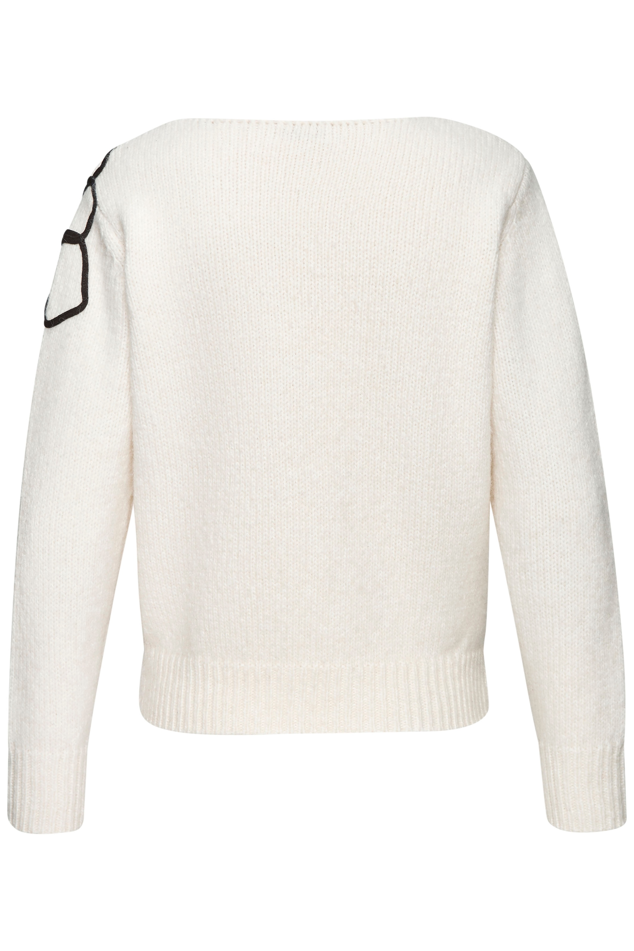 LASCANA Strickpullover, mit Blumen-Applikation, Winterpullover, modisch