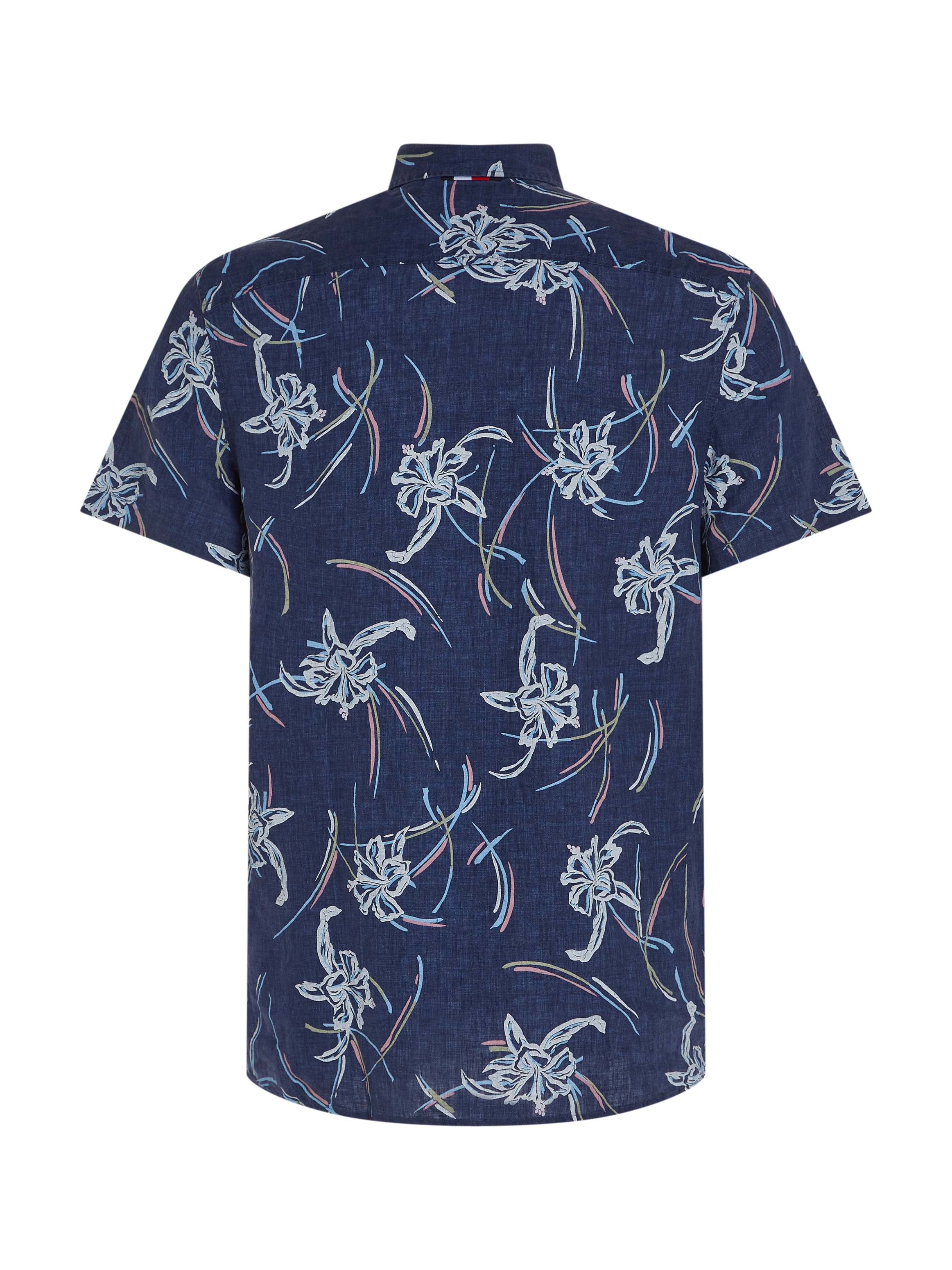 Tommy Hilfiger Leinenhemd »LI TROPICAL PRT SF SHIRT«, mit tropischen Print