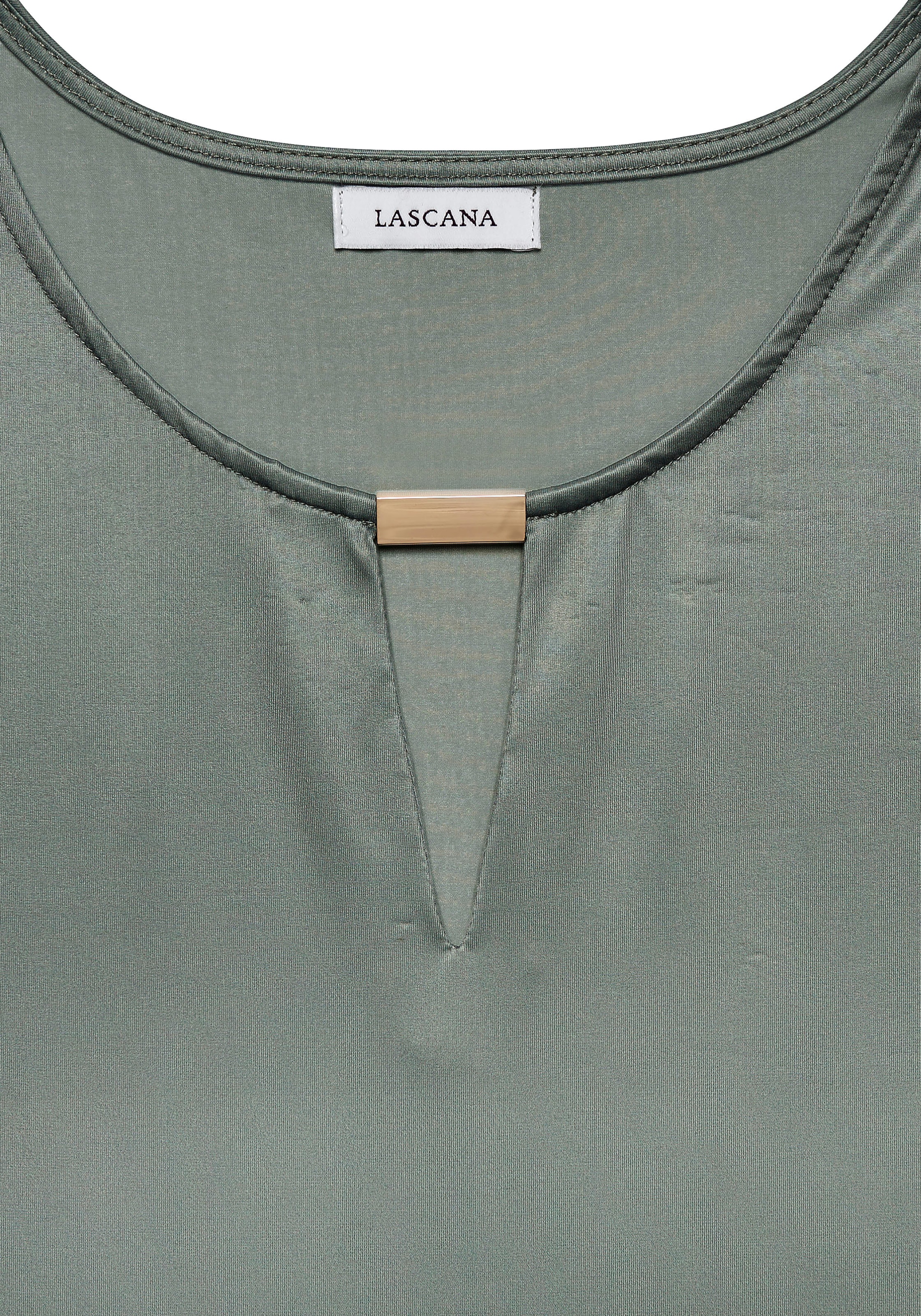 LASCANA Tanktop, aus glatter Jerseyqualität mit Cut-out, elegantes Sommertop, bügelfrei