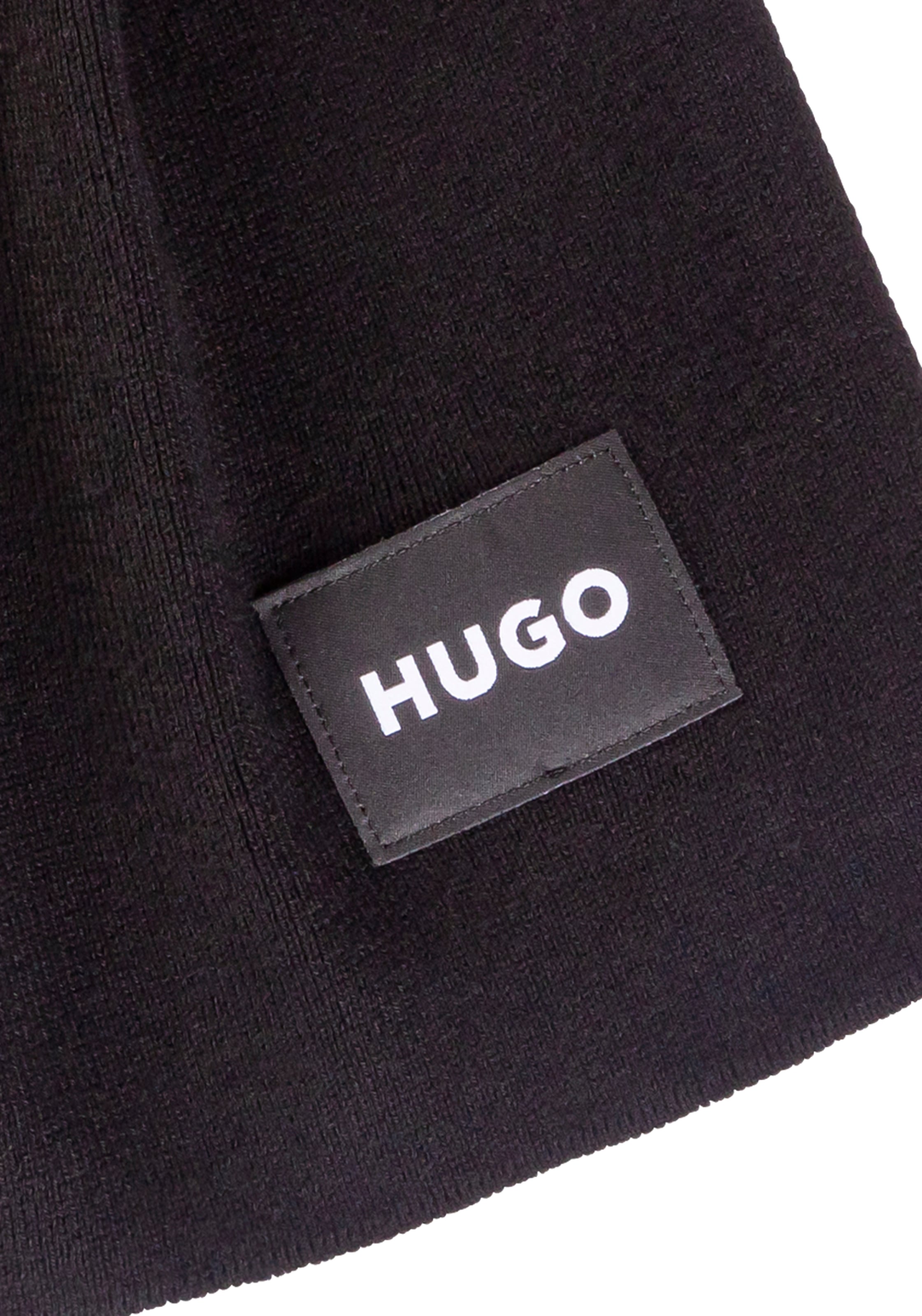 HUGO Strickschal »Zevon_C«, mit Logopatch