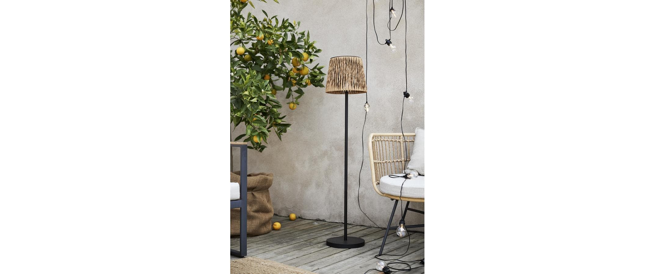 STAR TRADING LED Stehlampe »Solar Cesta, 127 cm, Braun/Schwarz«