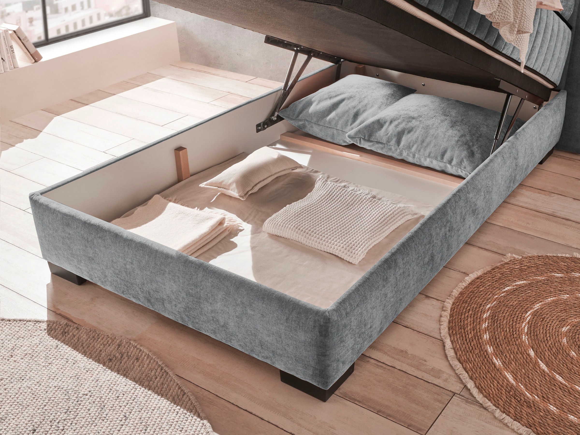 ED EXCITING DESIGN Boxbett »Nagol«, mit Bettkasten, mit Wendematratze, erhältlich in verschiedenen Breiten