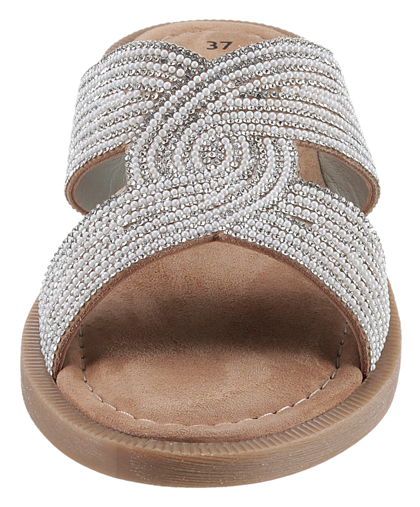 Tamaris Pantolette, Blockabsatz, Festtagsschuh, Sommerschuh in funkelnder Optik