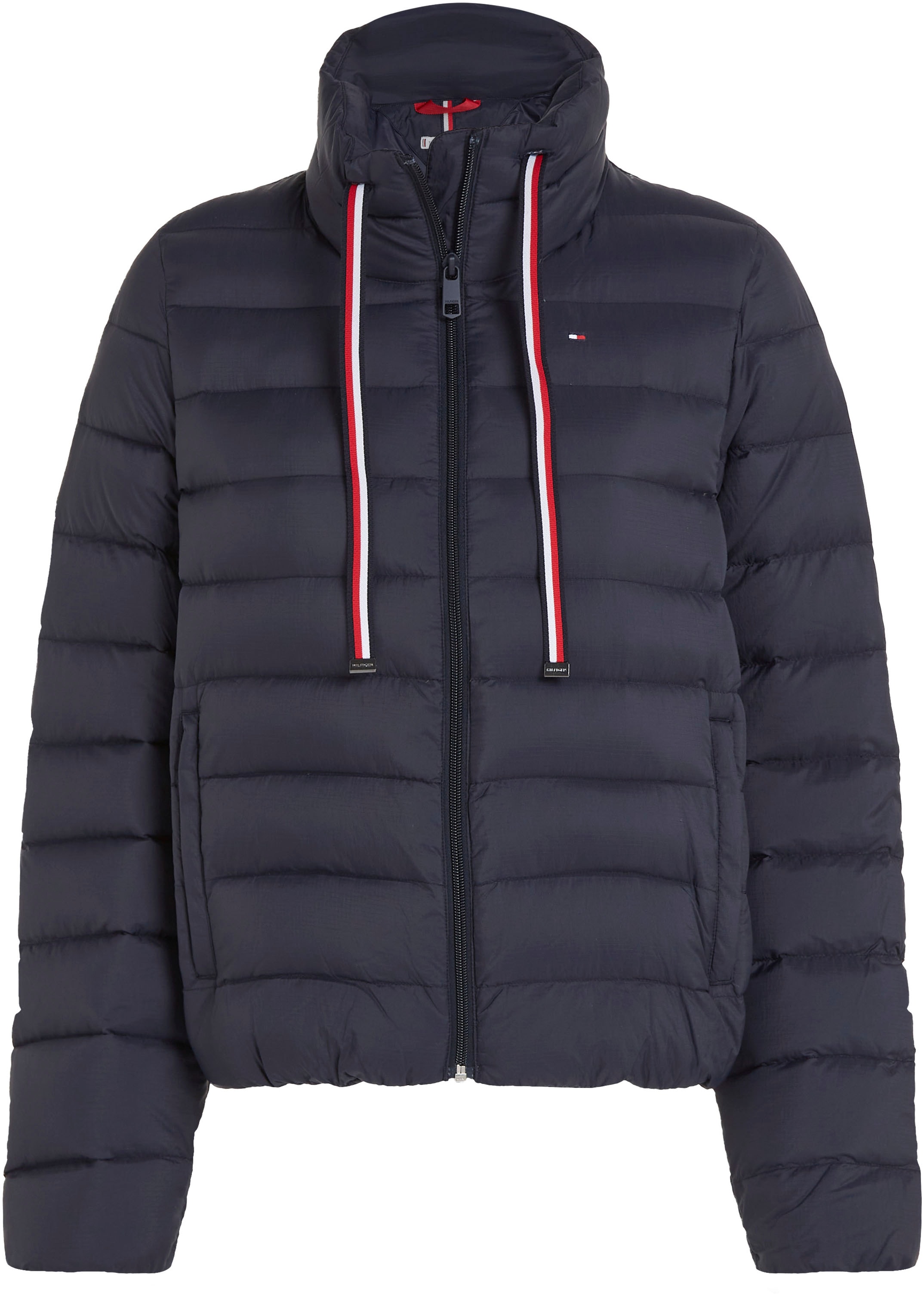 Tommy Hilfiger Kurzjacke »PACKABLE LW DOWN GS JACKET«, mit gestreiftem Kordelzug