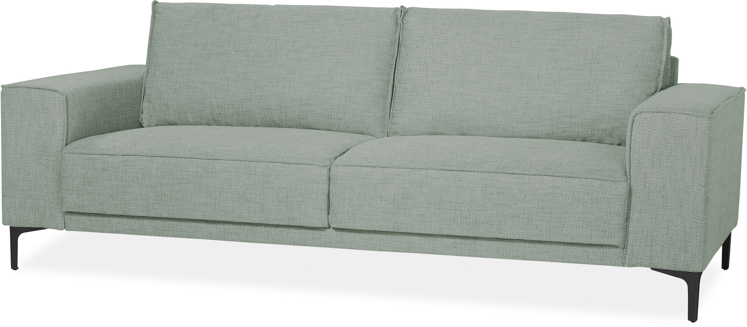 Places of Style 3-Sitzer »3er Sofa Oland, Struktur, Flachgewebe, Luxus-Microfaser, Boucle«, 224 cm, Wellenunterfederung, Skandi-Design, Metallfüsse