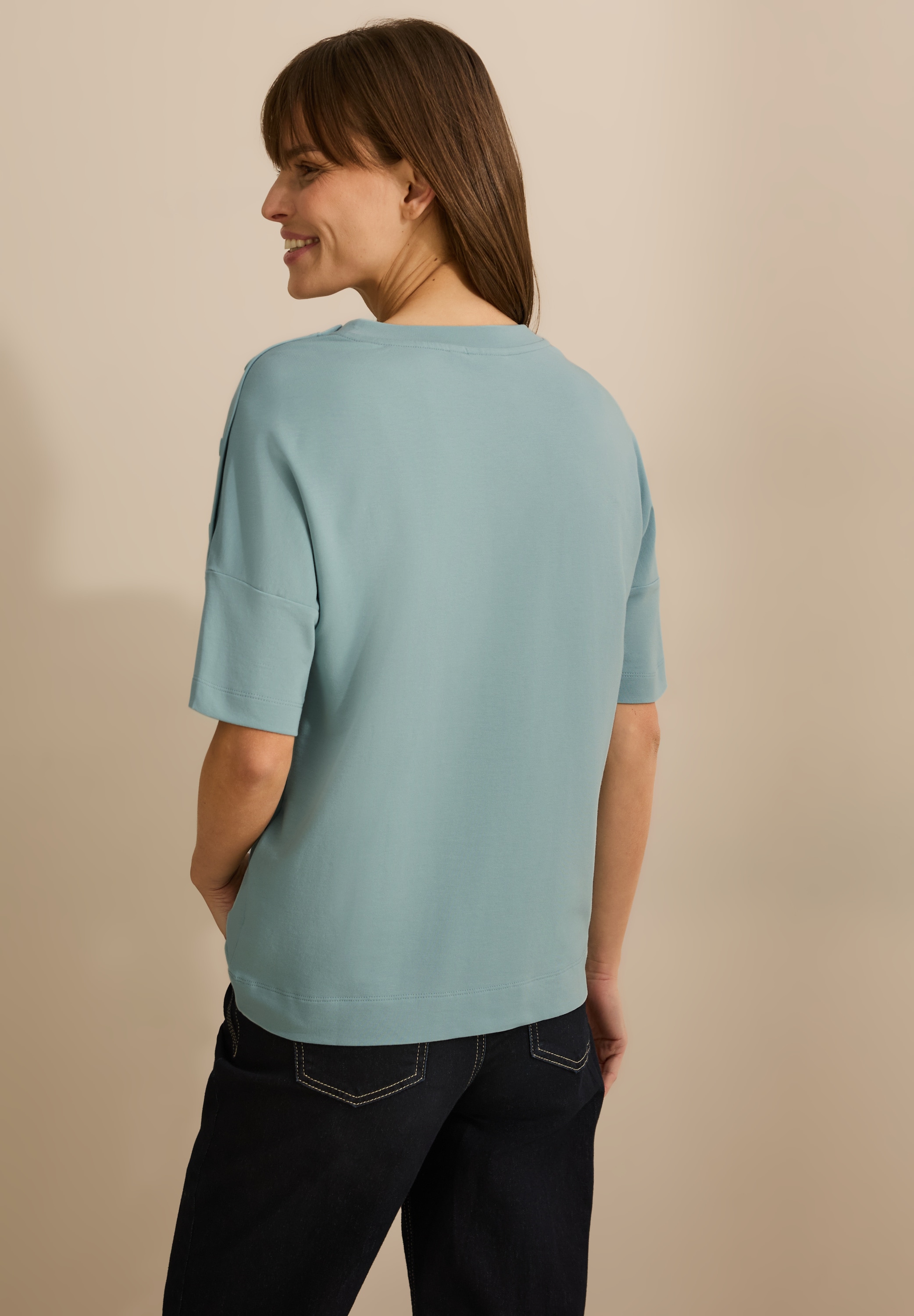 Cecil T-Shirt, mit Knopfdetail