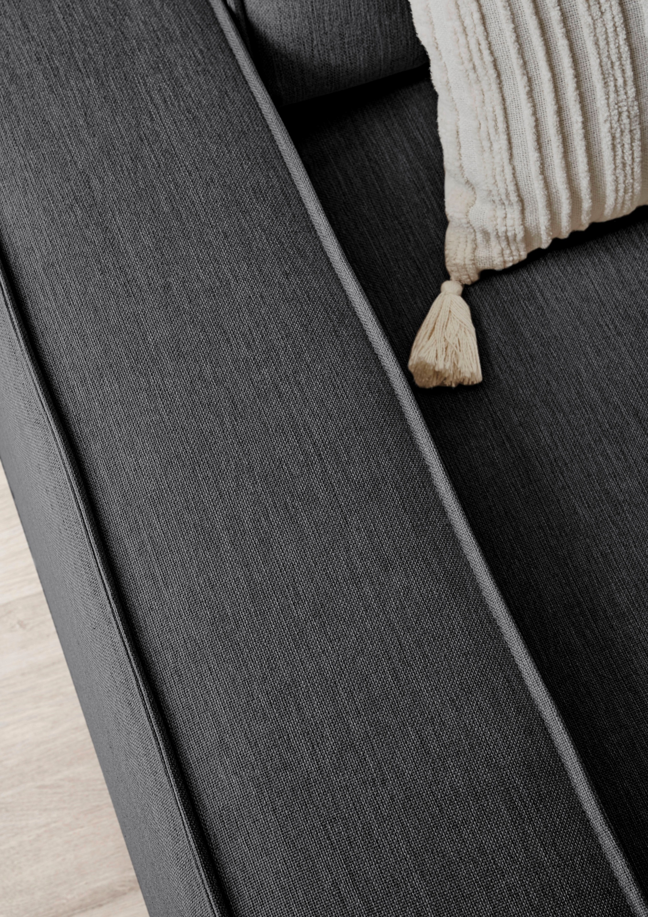 Home affaire Polsterecke »NEU: SHERWOOD XXL tief, L-Form mit Schlaffunktion, Big-Sofa mit Hocker«, (Set, 2 St.), stellbar zum Schlafsofa (Krokodilverbinder), Cord, Leinenoptik