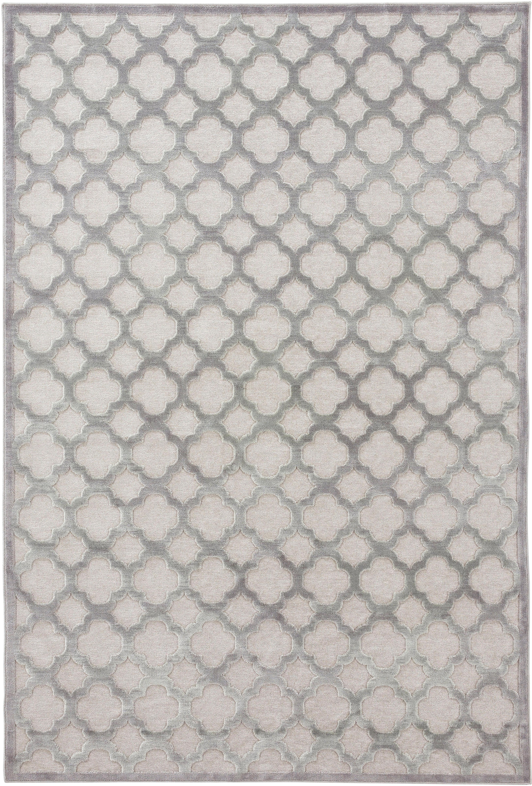 HANSE Home Teppich »Bryon«, rechteckig, 4 mm Höhe, Viskose Glanz, Hoch-Tief Struktur, Robust, Pflegeleicht, Relief Optik