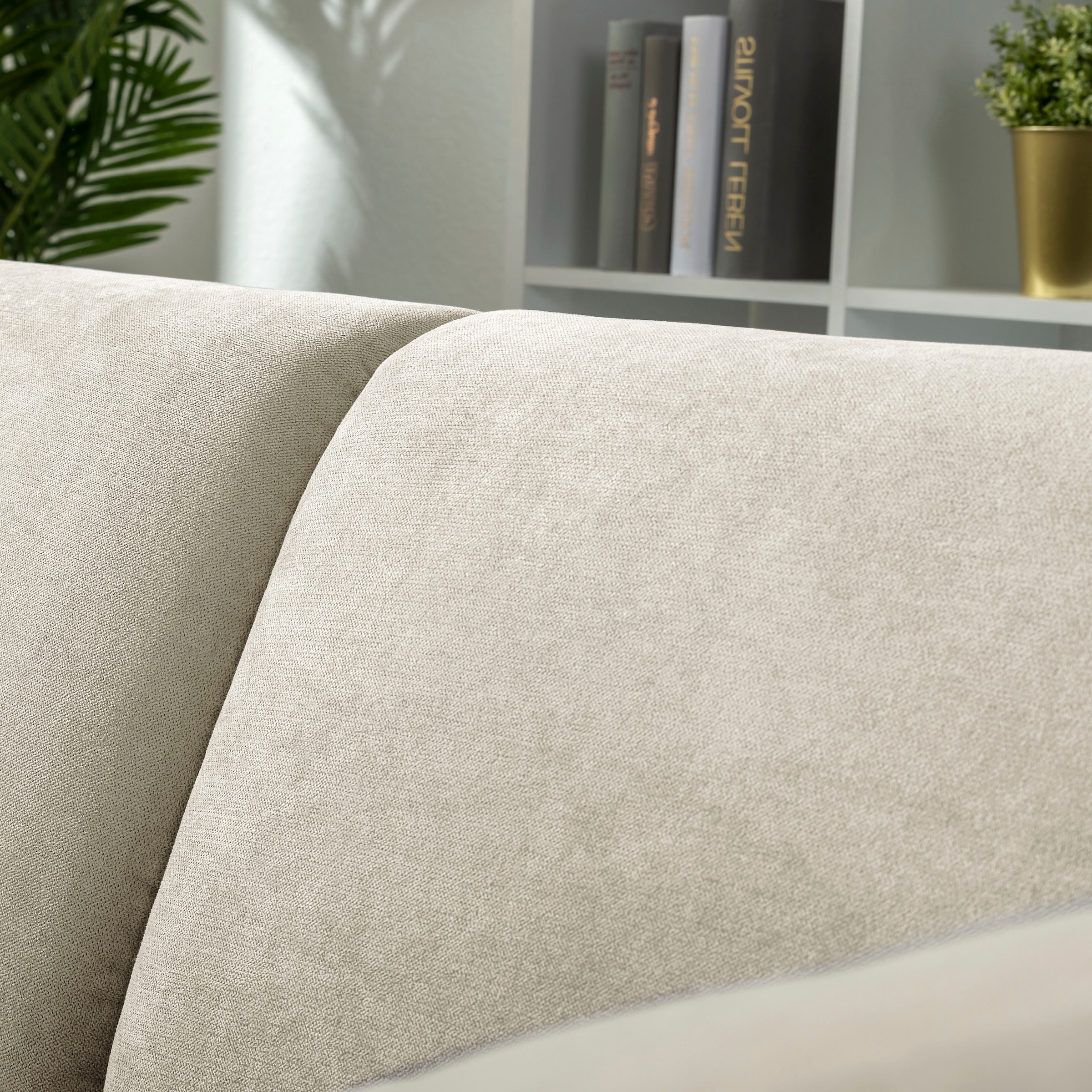 Max Winzer® Ecksofa »Blackpool modern, mittlere Sitzhärte mit hochwertiger Schaumpolsterung«, Lounge-Charakter durch niedrigen, leicht gewölbten Rücken
