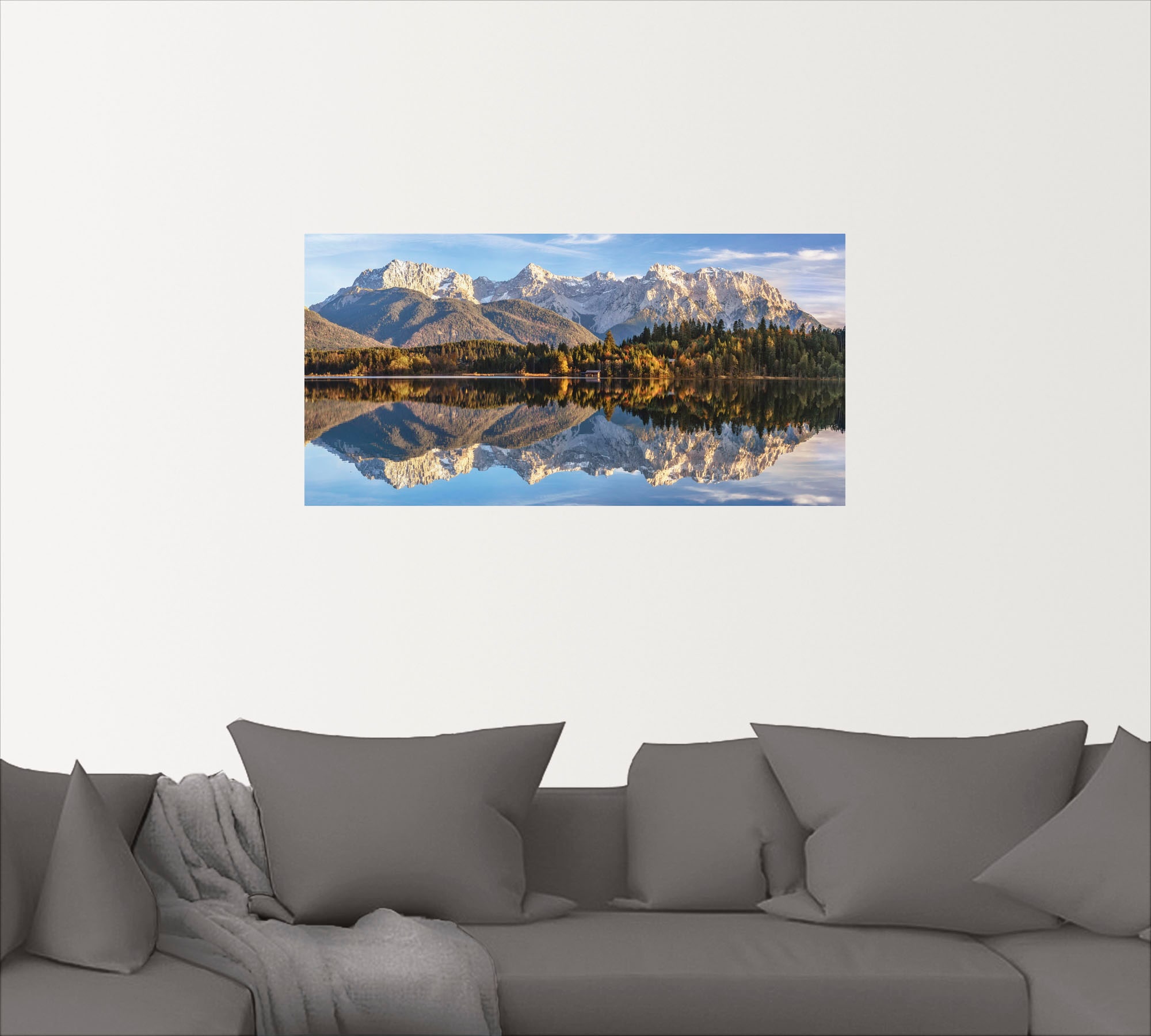 Artland Wandbild »Karwendelblick am Barmsee«, Berge & Alpenbilder, (1 St.), als Leinwandbild, Wandaufkleber in verschied. Grössen