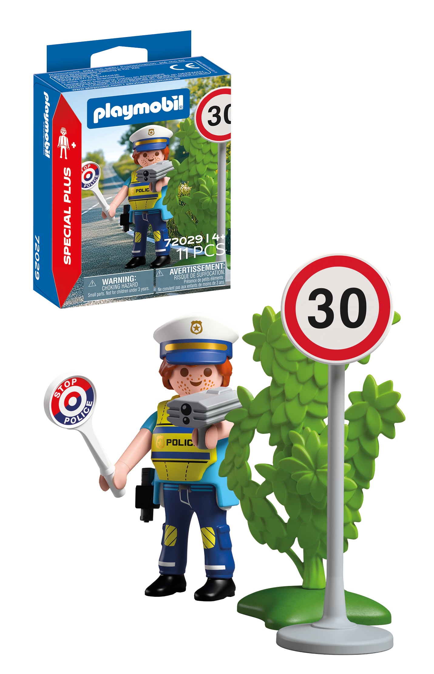 Playmobil Konstruktions-Spielset "Special Plus Polizist mit Radar (72029), Life"