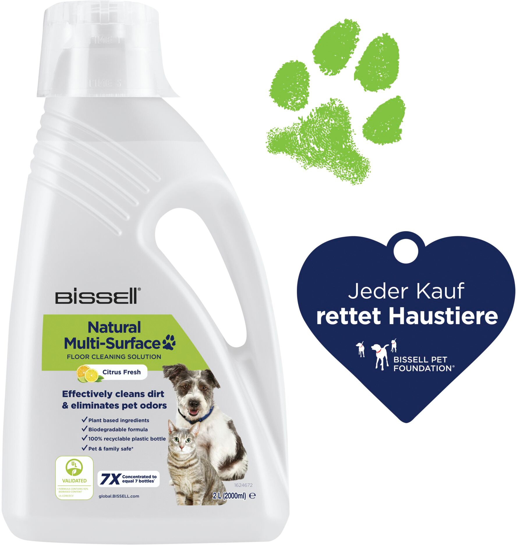 Bissell Flüssigreiniger »Natural Multi Surface 2L PET«