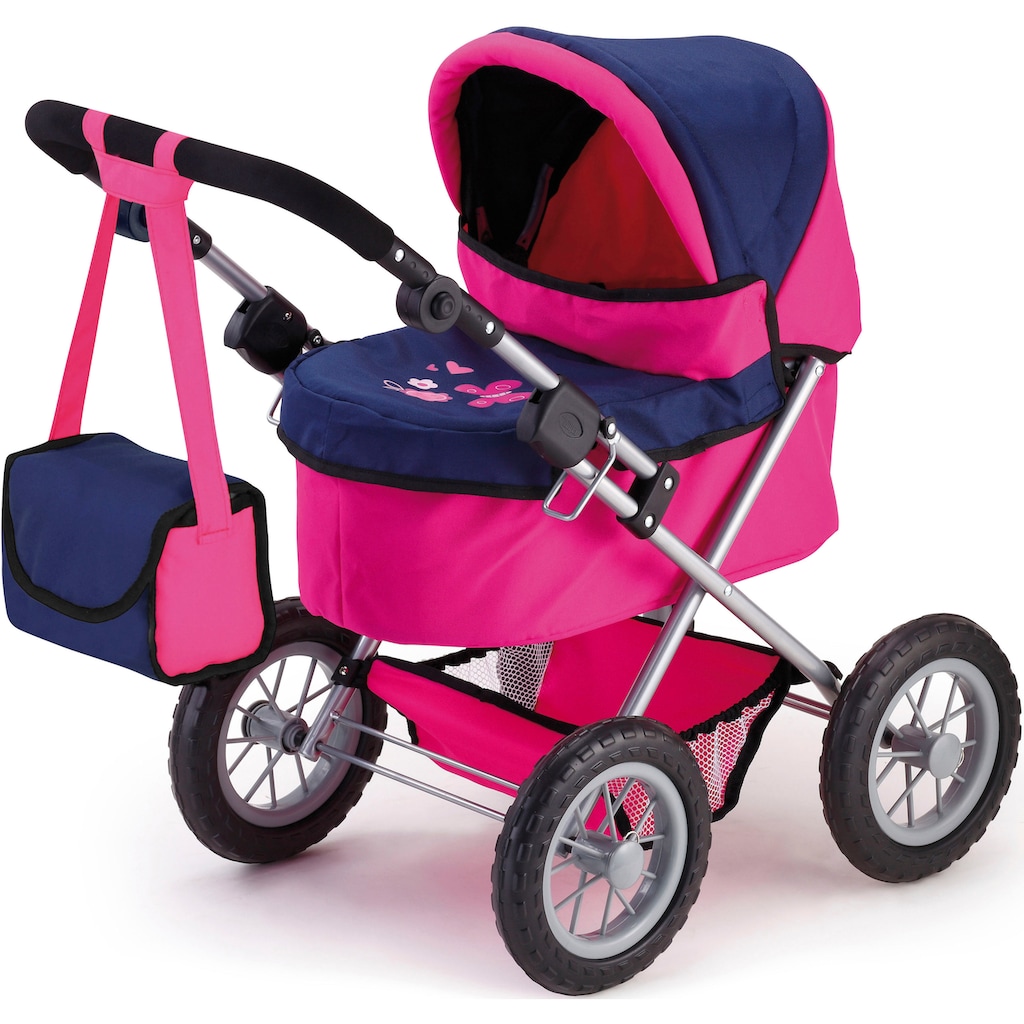 Bayer Puppenwagen »Trendy, pink/blau«, inkl. Wickeltasche
