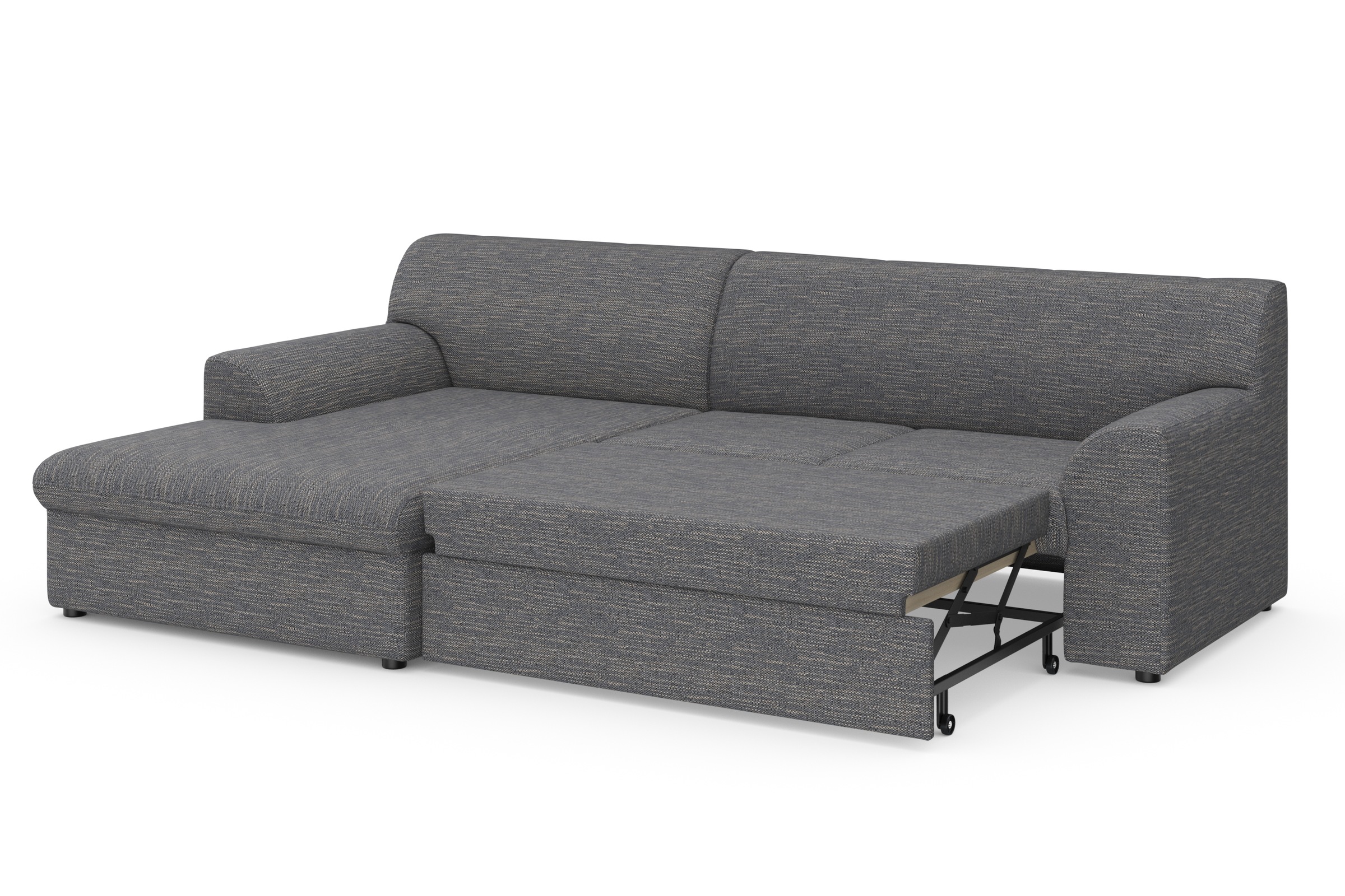 DOMO collection Ecksofa »Topper, elegant und zeitlos, kompaktes Stellmass 245/155cm, L-Form«, mit Recamiere, wahlweise mit Schlaffunktion