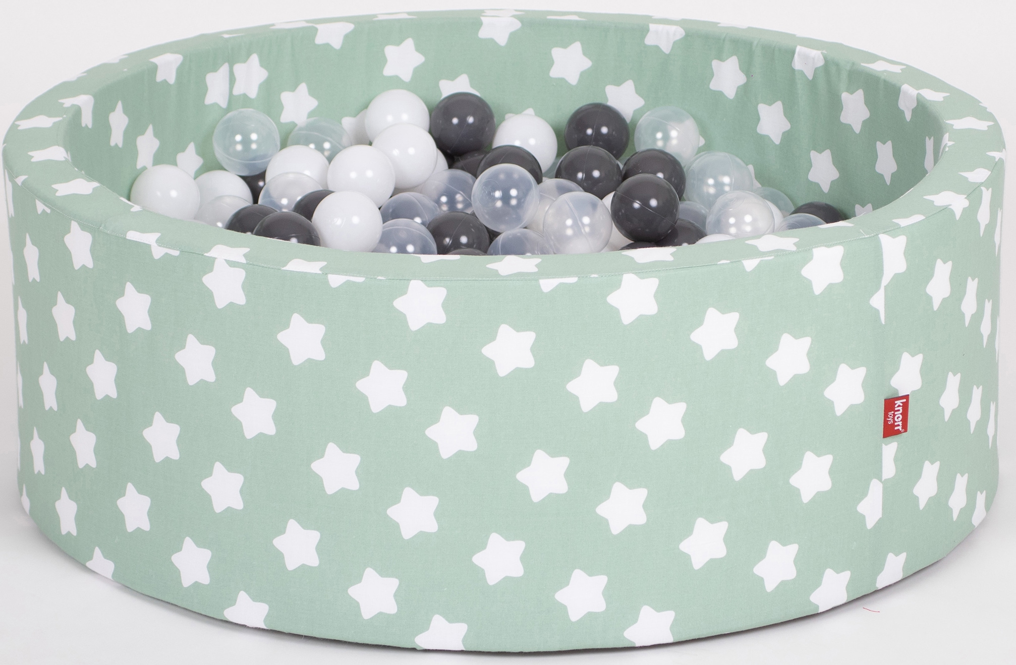 Knorrtoys® Bällebad »Soft, Green White Stars«, mit300 Bälle grey/white/transparent; Made in Europe