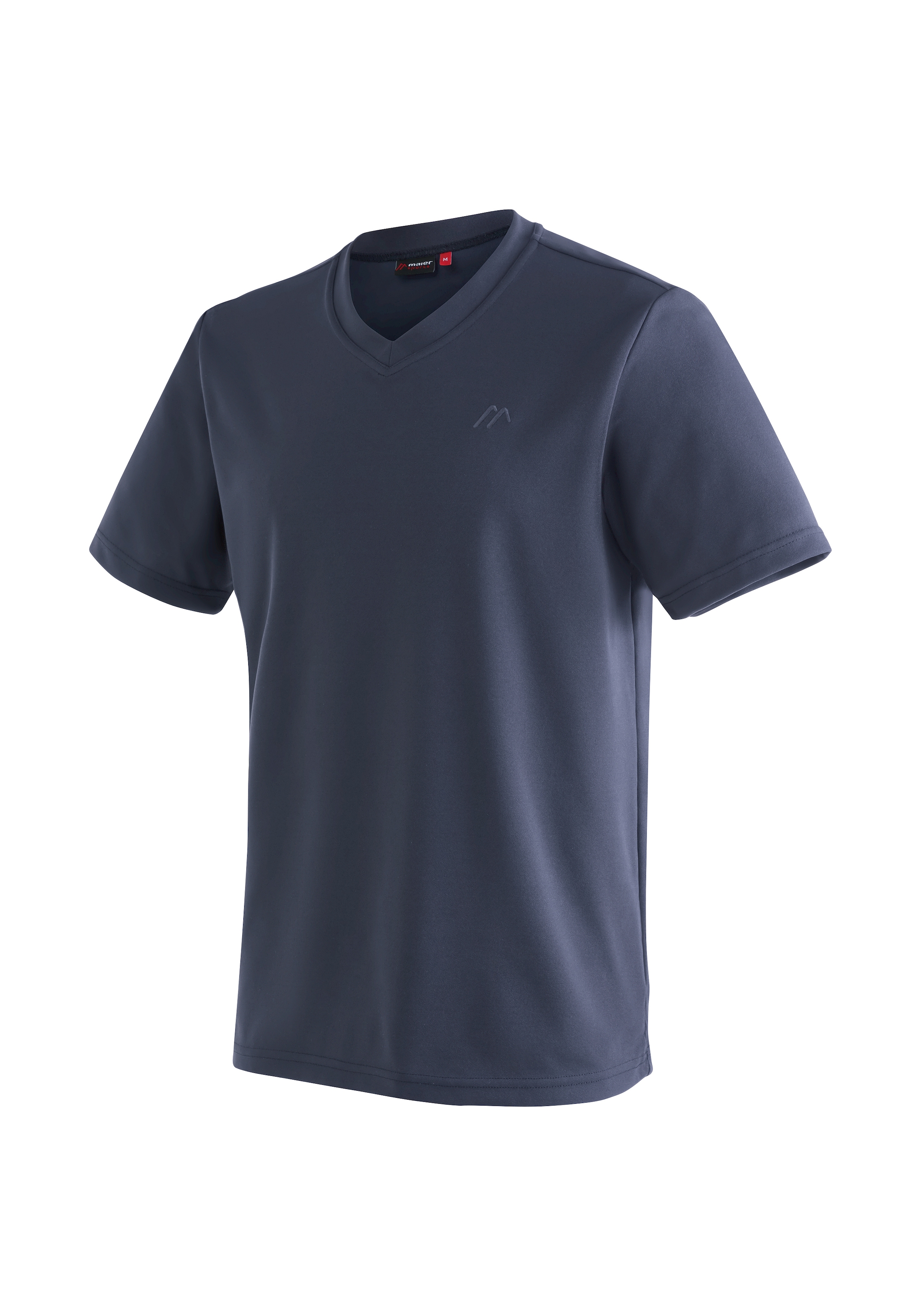 Maier Sports T-Shirt "Wali" Herren Kurzarmshirt, leichtes Sommer Funktionsshirt, V-Ausschnitt