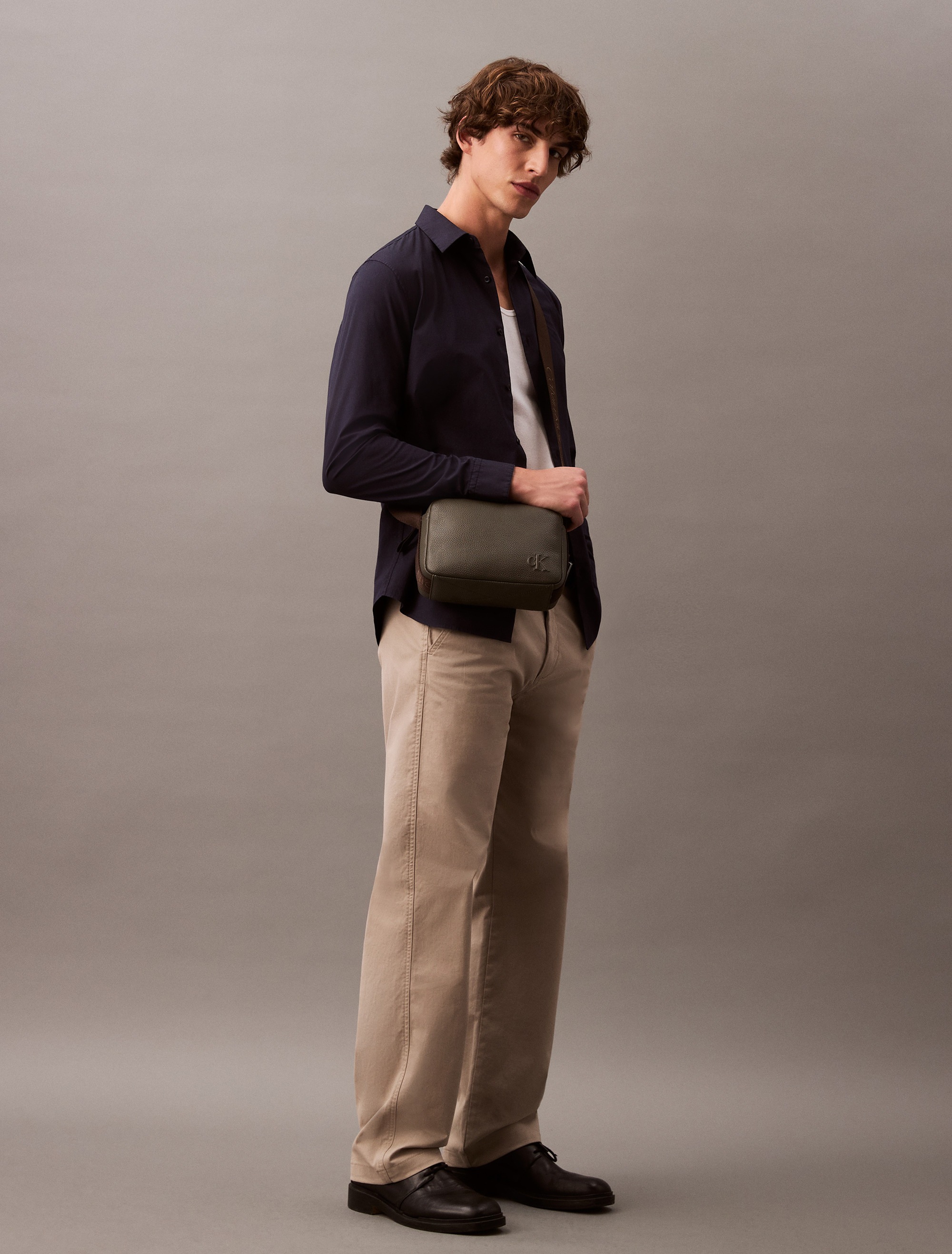 Calvin Klein Langarmhemd »LONG SLEEVE SOLID STRETCH SLIM SHIRT«, in Unifarbe