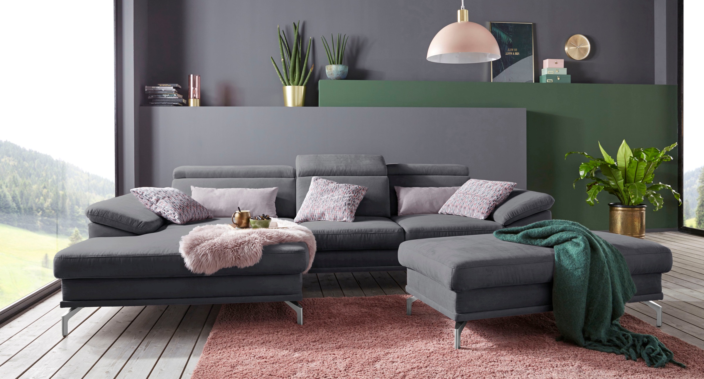 sit&more Ecksofa »Scorpio L-Form«, inklusive Sitztiefenverstellung, wahlweise mit Kopfverstellung