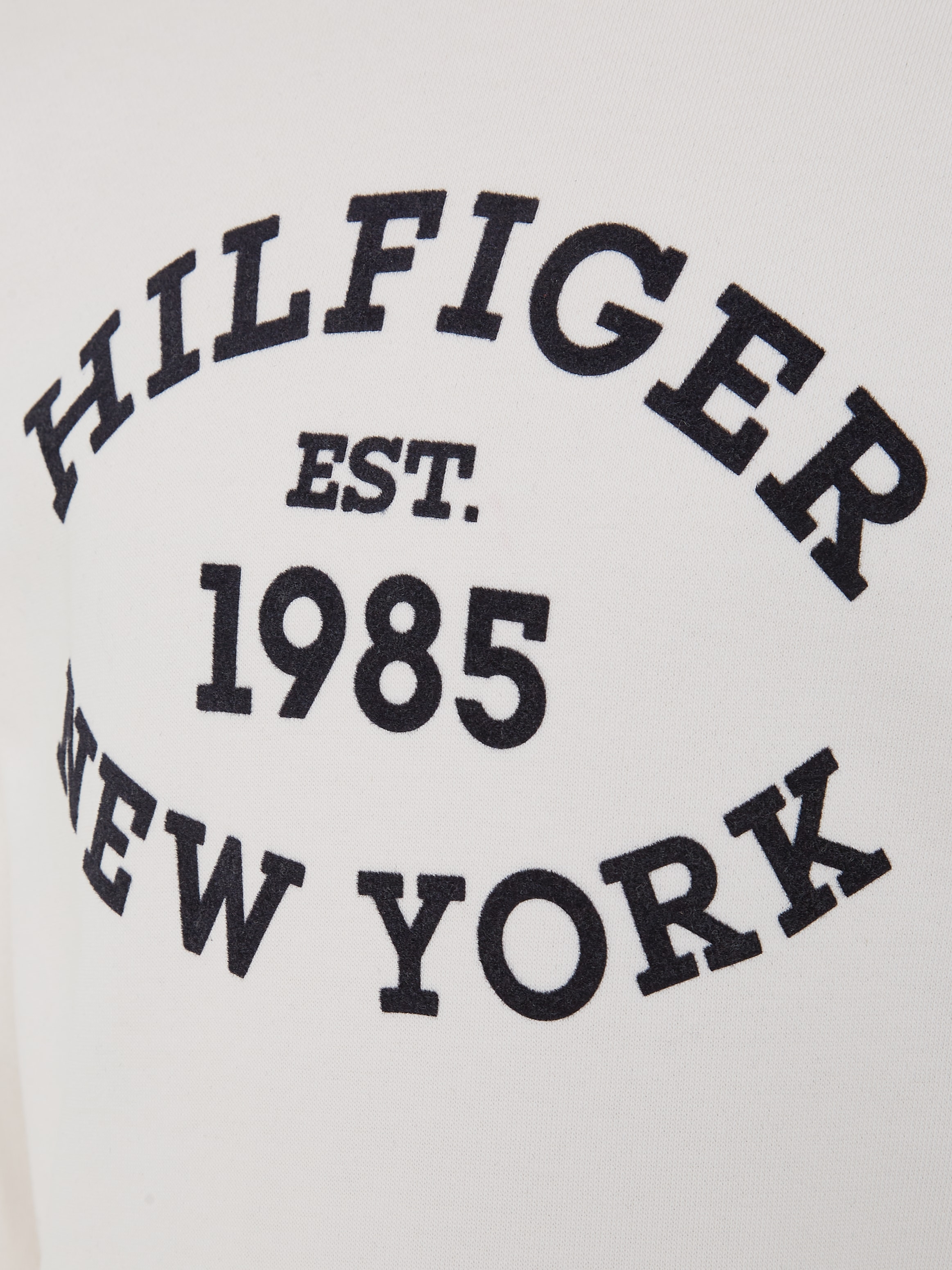 Tommy Hilfiger Sweatshirt »MONOTYPE FLOCK REG SWEATSHIRT«, Baby bis 2 Jahre; mit Frontprint; Rundhals, Langarm