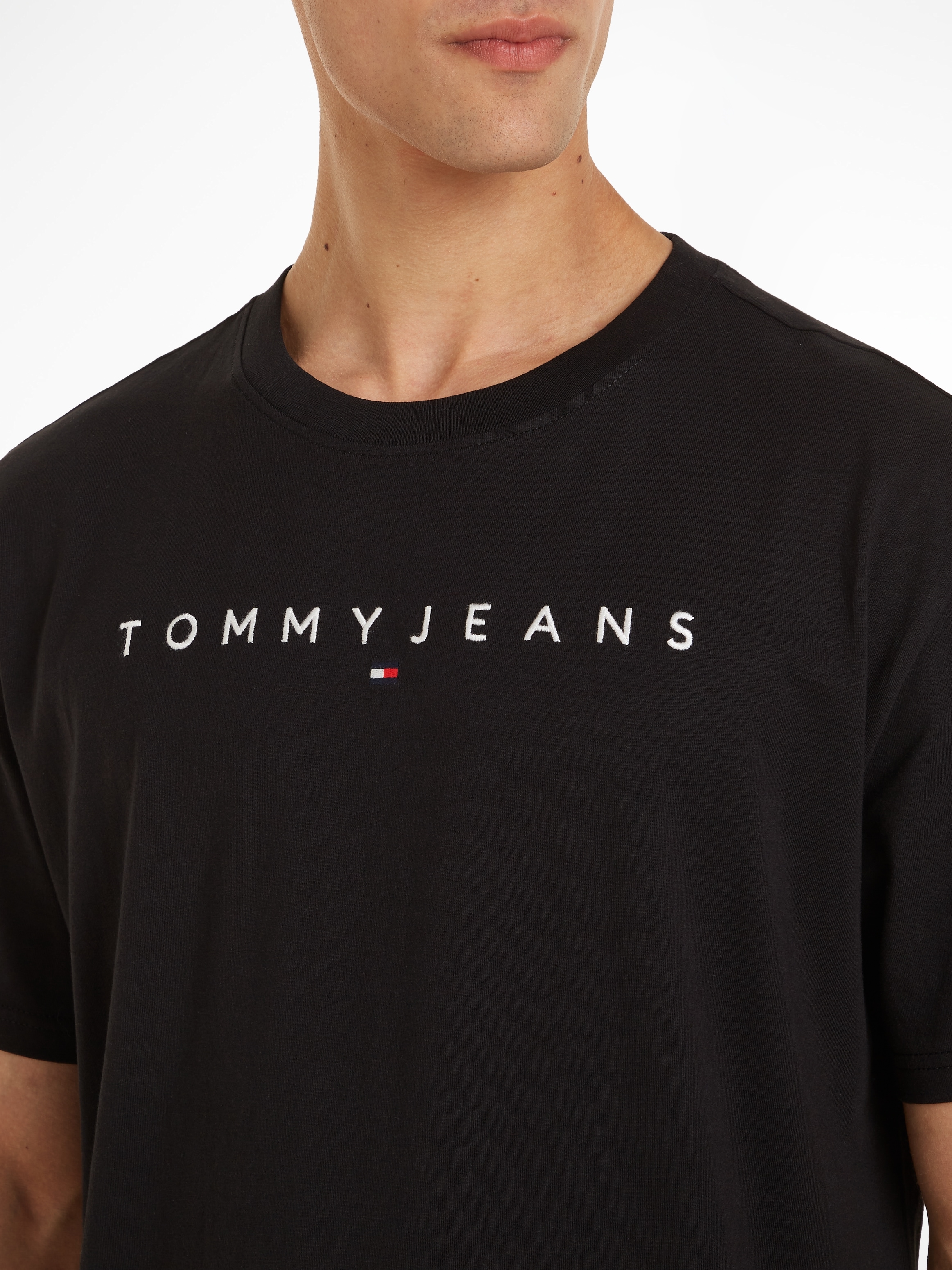 »TJM TEE EXT«, LINEAR bestellen mit Jeans LOGO online Jelmoli-Versand Tommy T-Shirt | Markenlabel REG