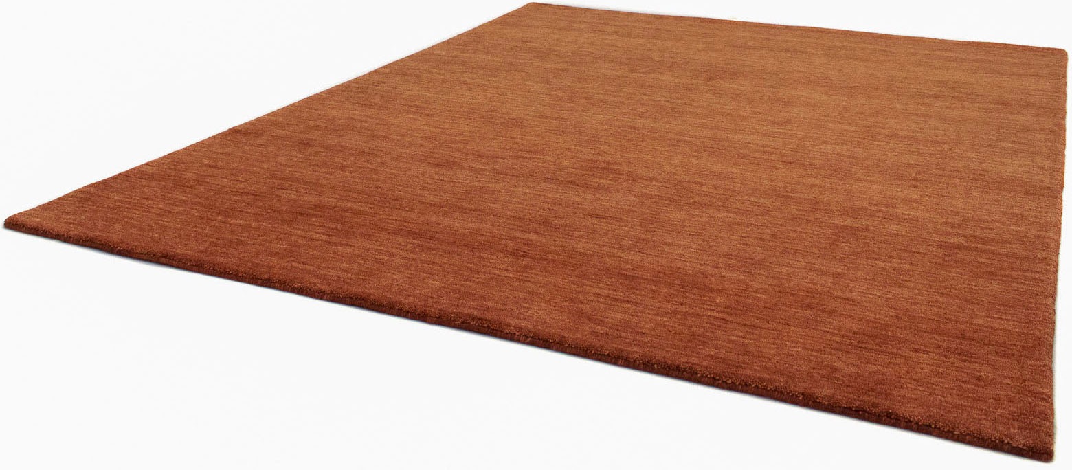 morgenland Wollteppich »Uni - Gabbeh Teppich - Softy«, rechteckig, 1,6 mm Höhe, Gabbeh Optik, Uni Farben, reine Wolle, sehr weicher Flor, Wohnzimmer
