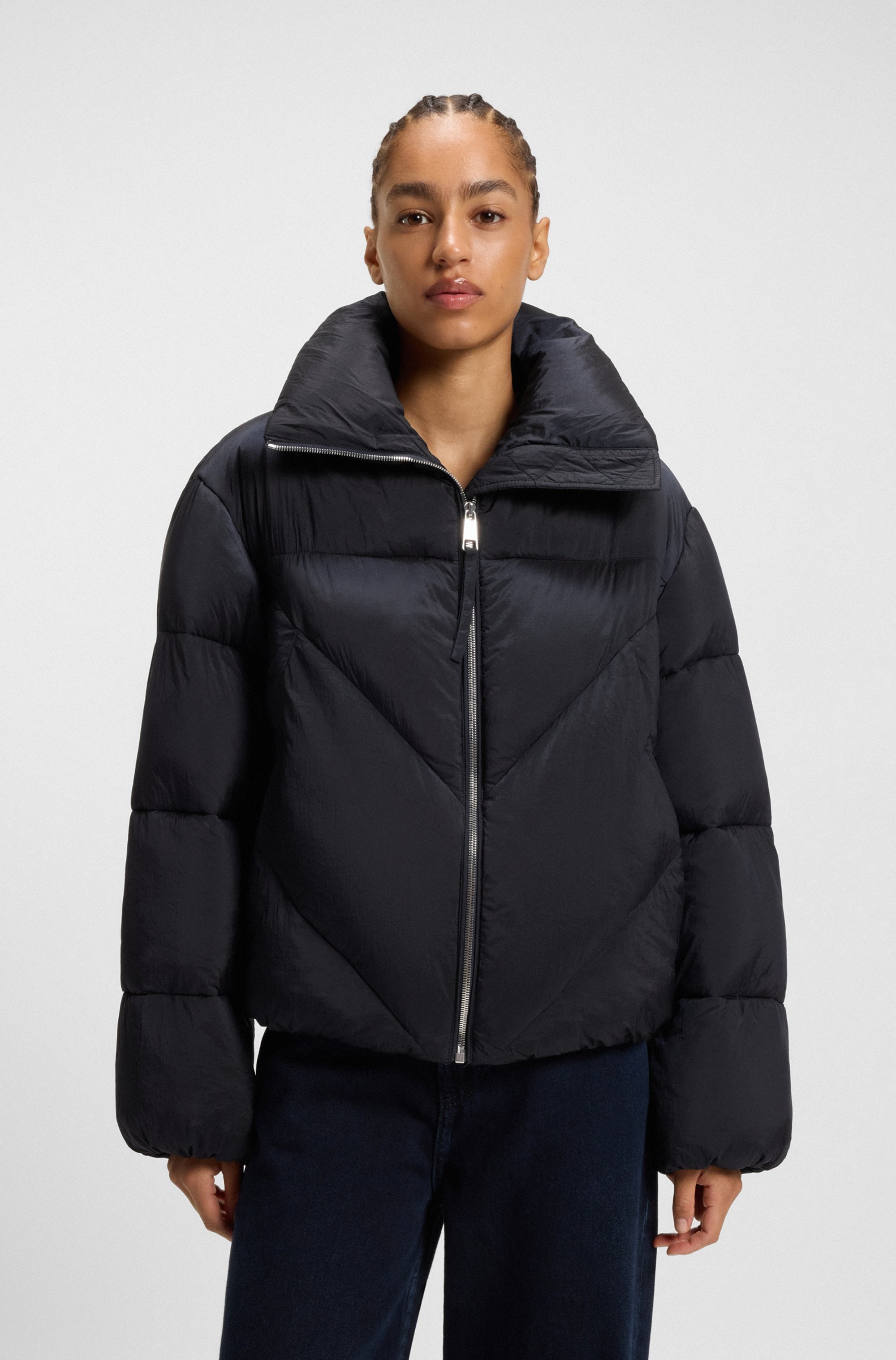 BOSS ORANGE Steppjacke »Padilena Premium Damenmode« Regular Fit mit Stehkragen, gefütterte Taschen