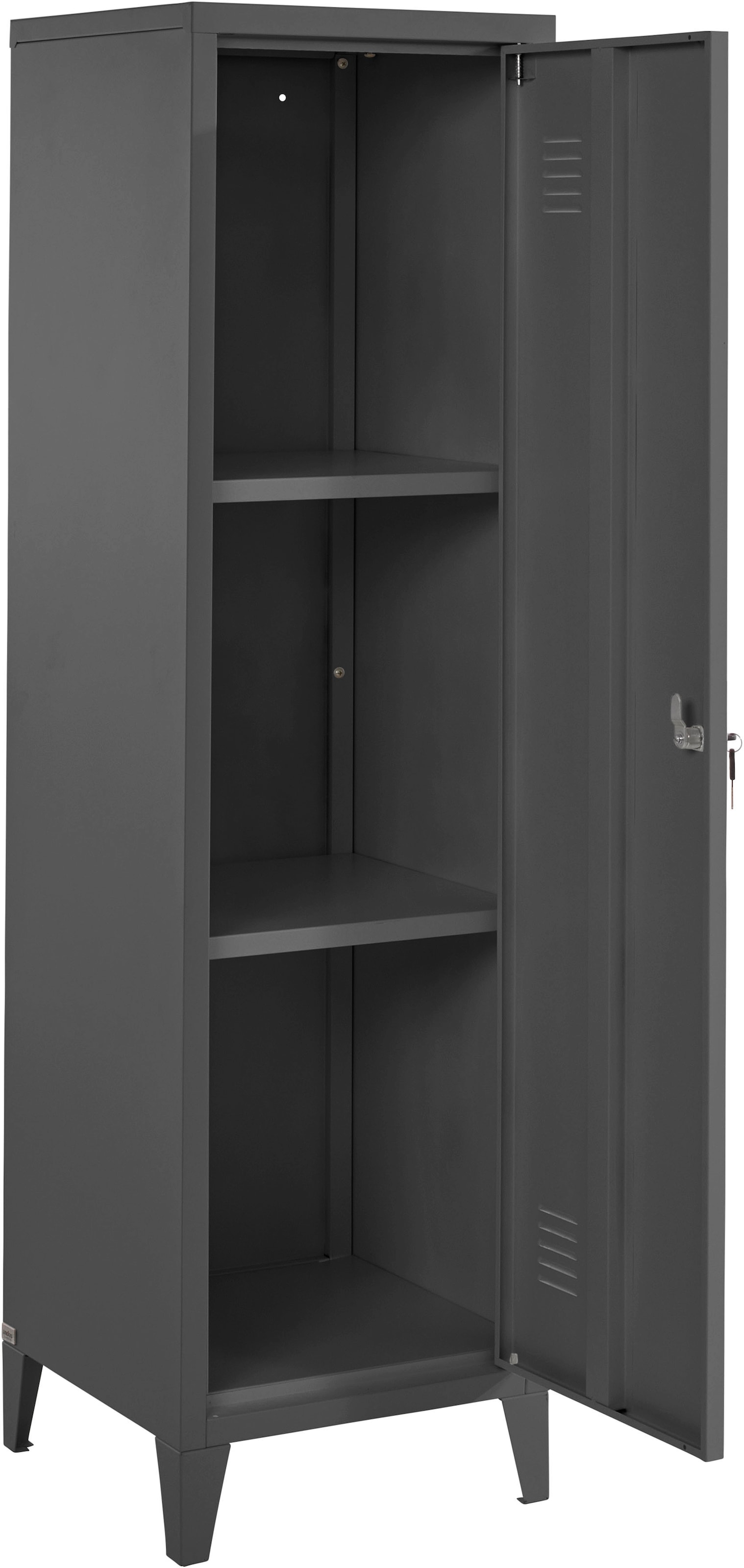 andas Midischrank »Jensjorg«, Midischrank aus Metall, 2 x Einlegeböden hinter der Tür, Höhe 137 cm