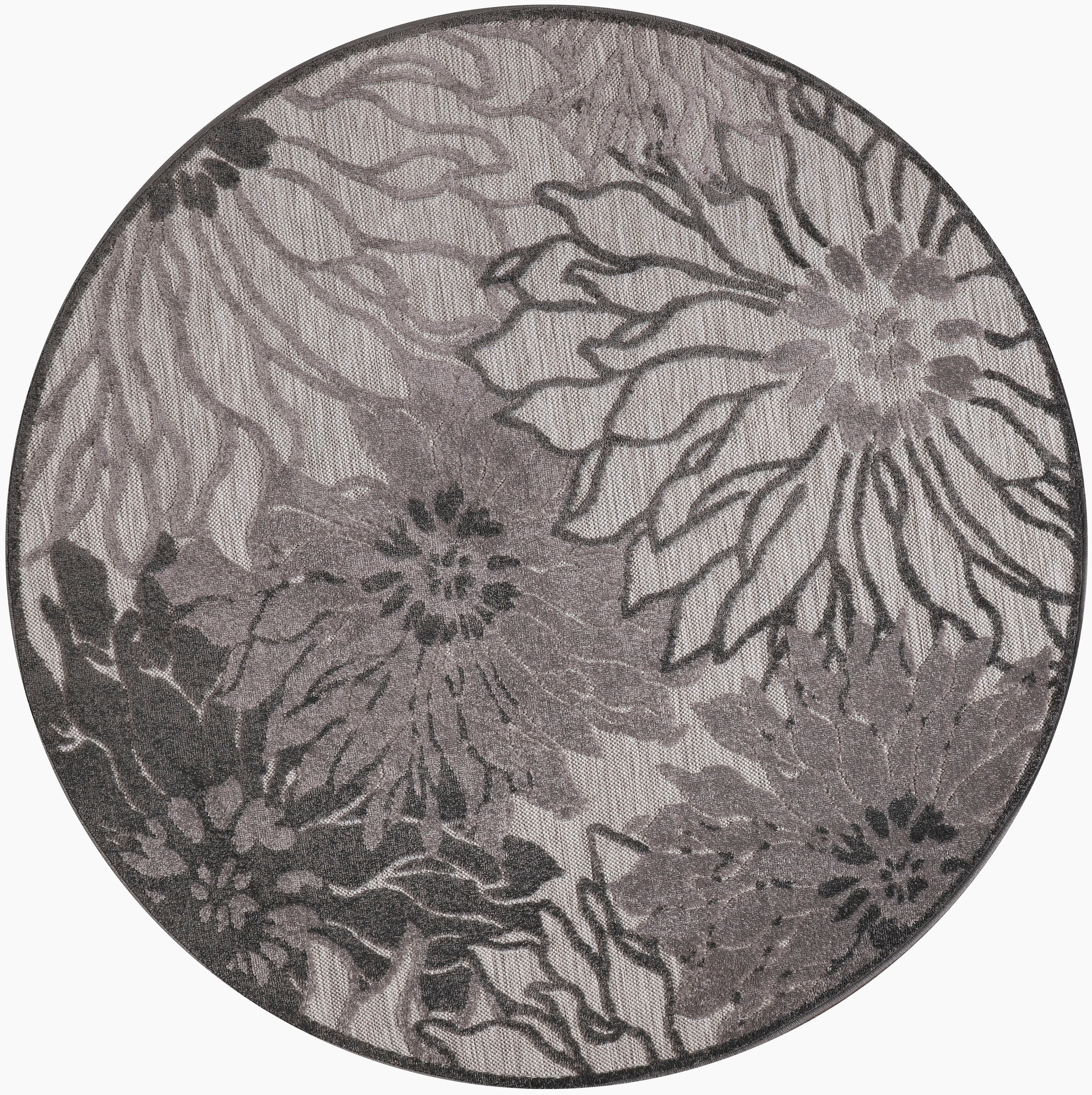 Sanat Teppich »Floral 2 Outdoor«, rund, 6 mm Höhe, In- und Outdoor geeignet, florales Design, Balkon, Terasse
